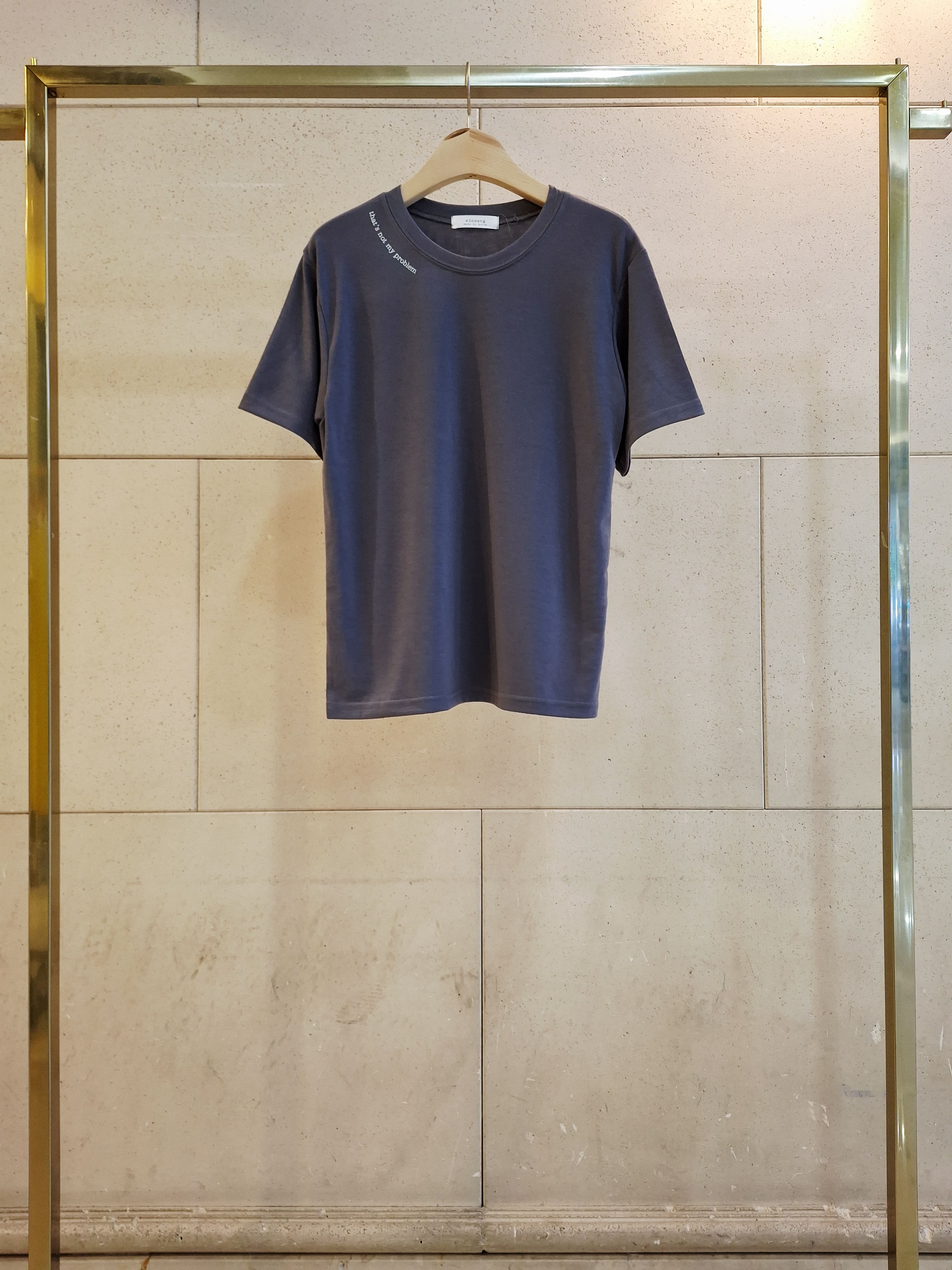 ラウンドネック半袖レタリングTシャツ | 詳細画像11