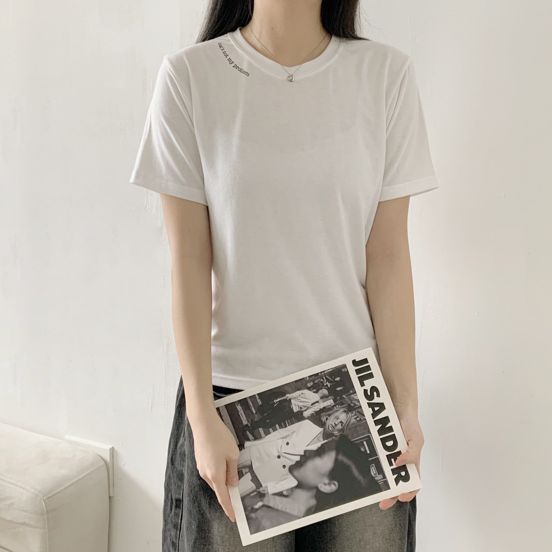 ラウンドネック半袖レタリングTシャツ | 詳細画像8