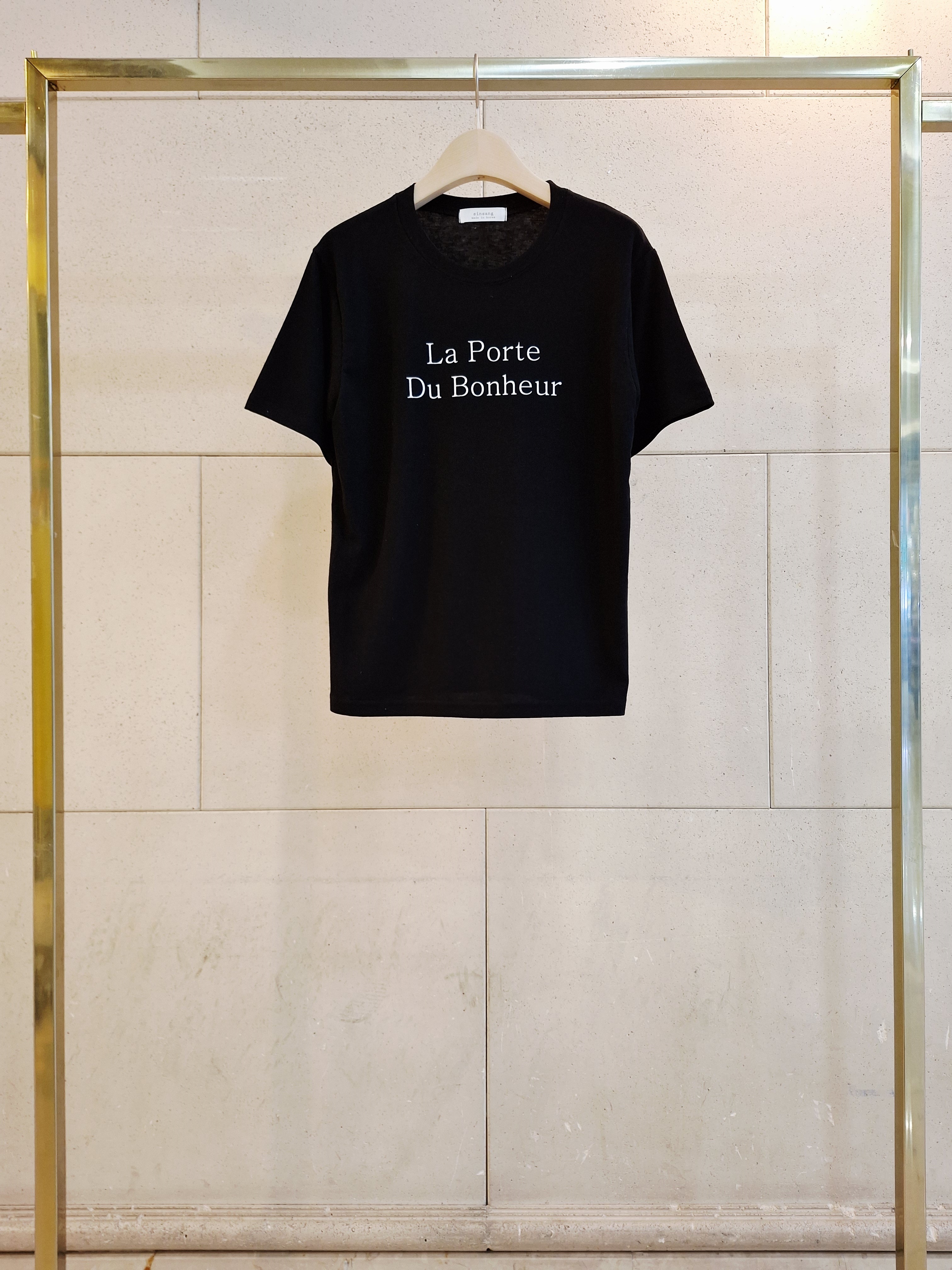 ラウンドネックベーシック半袖レタリングTシャツ | 詳細画像9