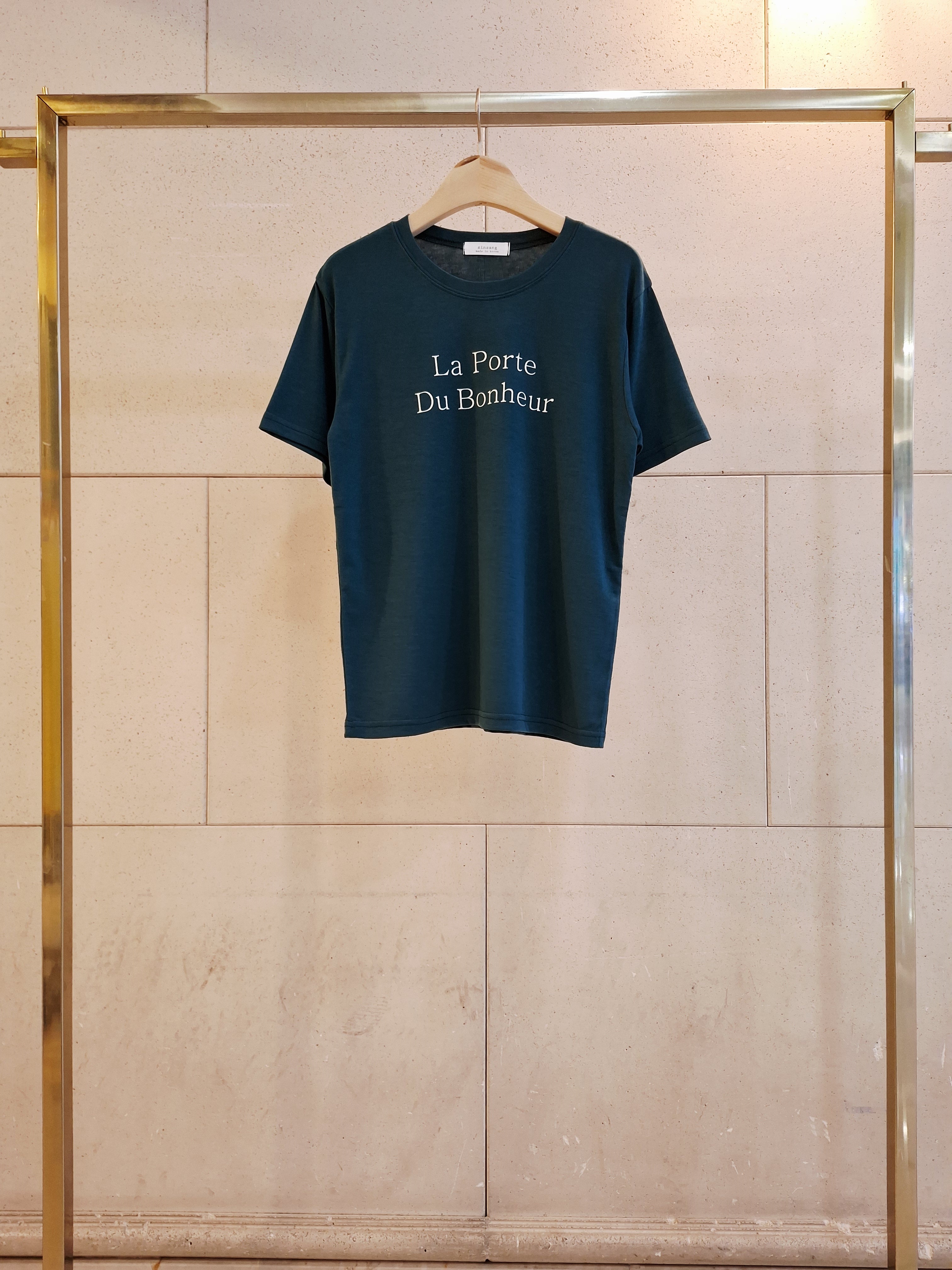 ラウンドネックベーシック半袖レタリングTシャツ | 詳細画像10