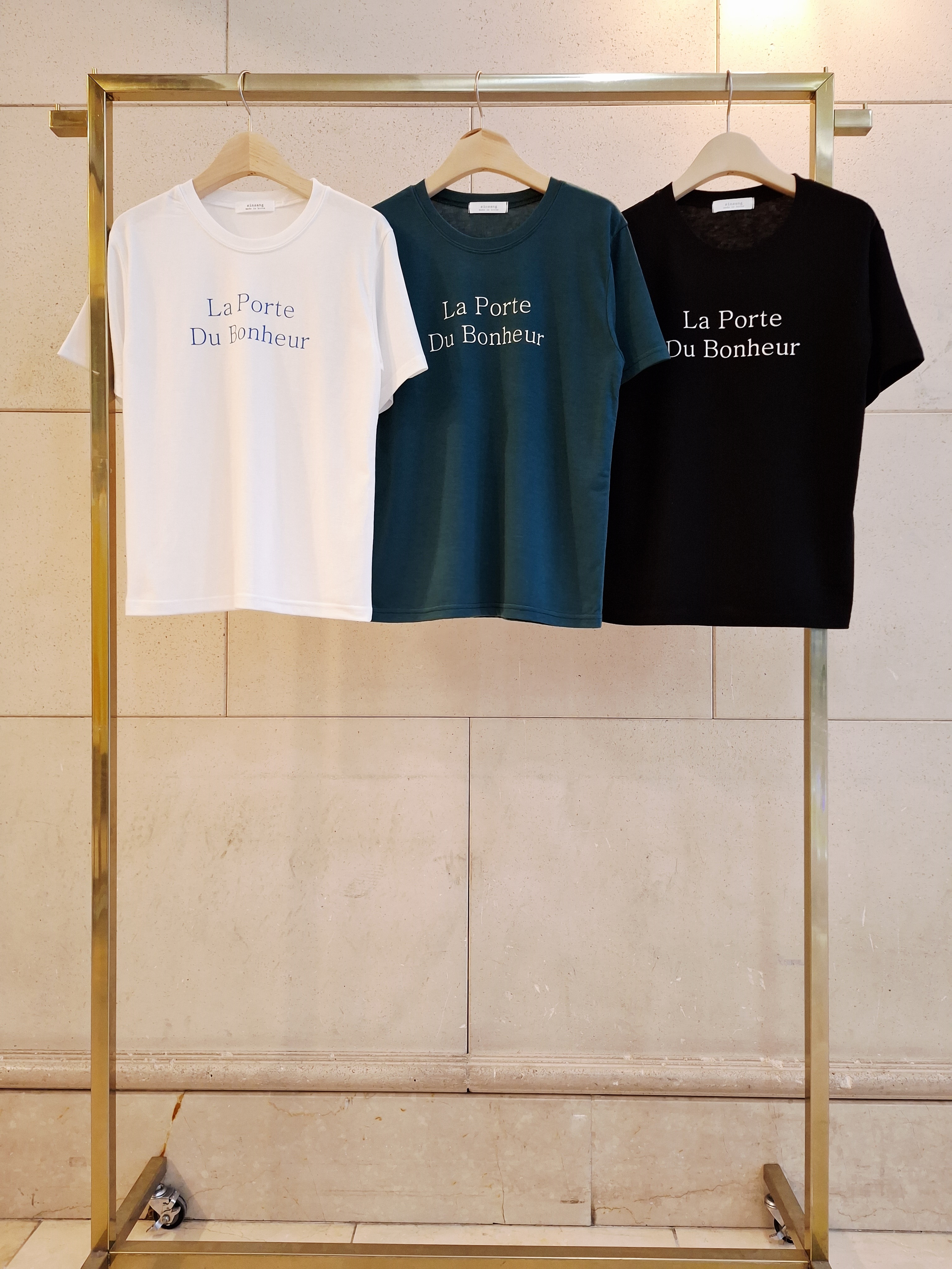ラウンドネックベーシック半袖レタリングTシャツ | 詳細画像12