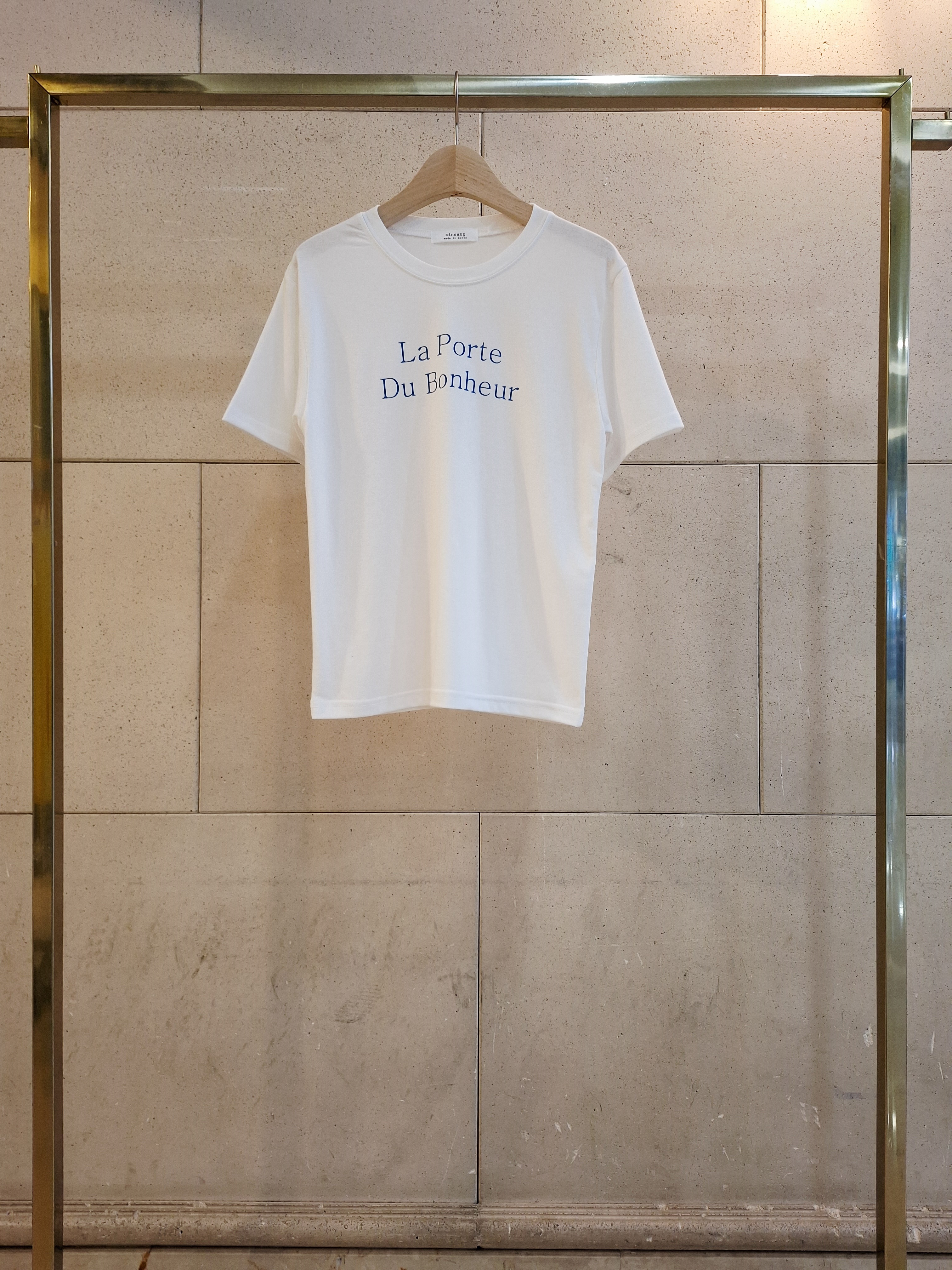 ラウンドネックベーシック半袖レタリングTシャツ | 詳細画像11