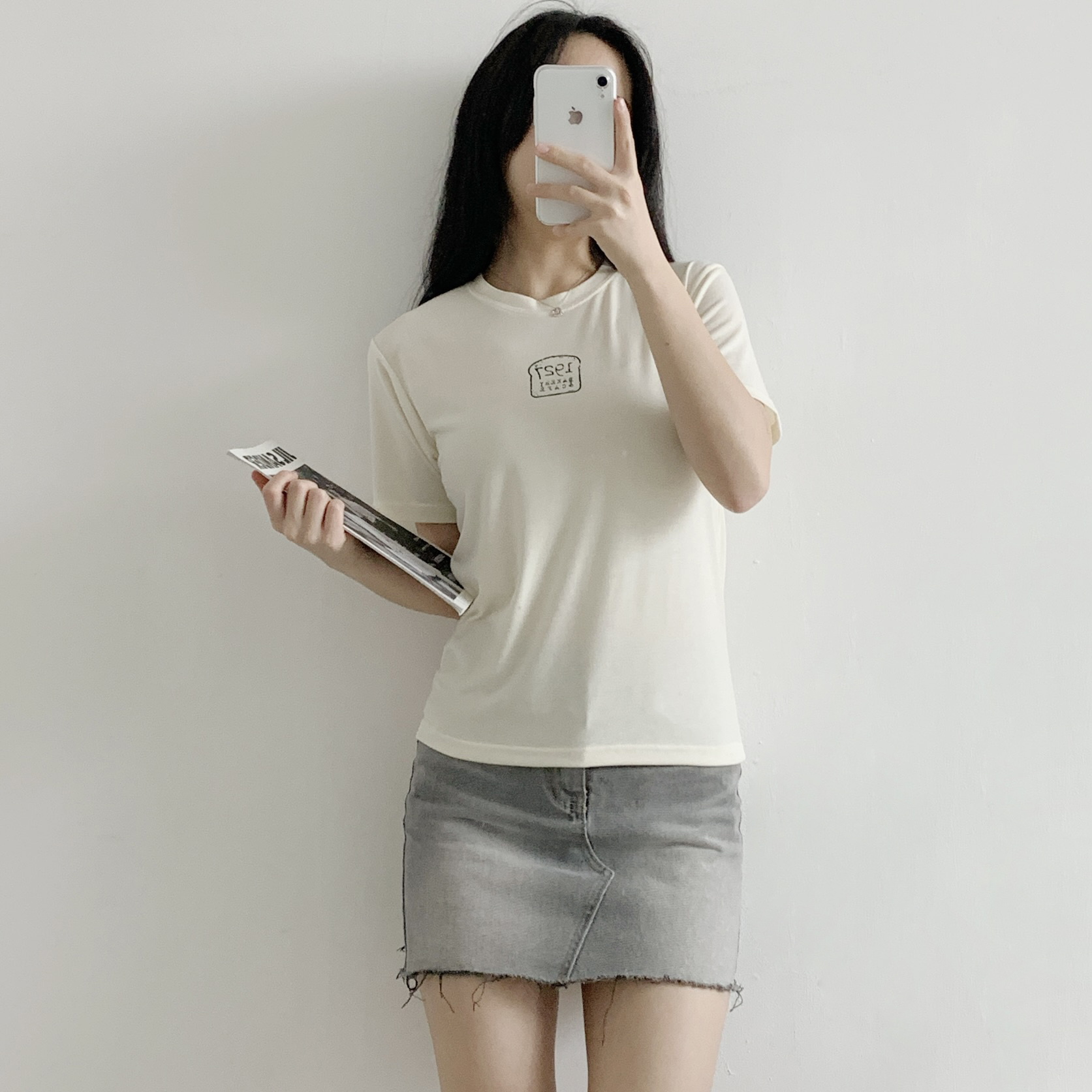 ラウンドネックベーシック半袖プリントTシャツ | 詳細画像2