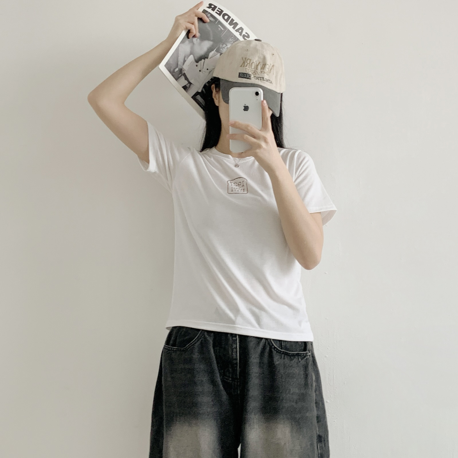 ラウンドネックベーシック半袖プリントTシャツ | 詳細画像5