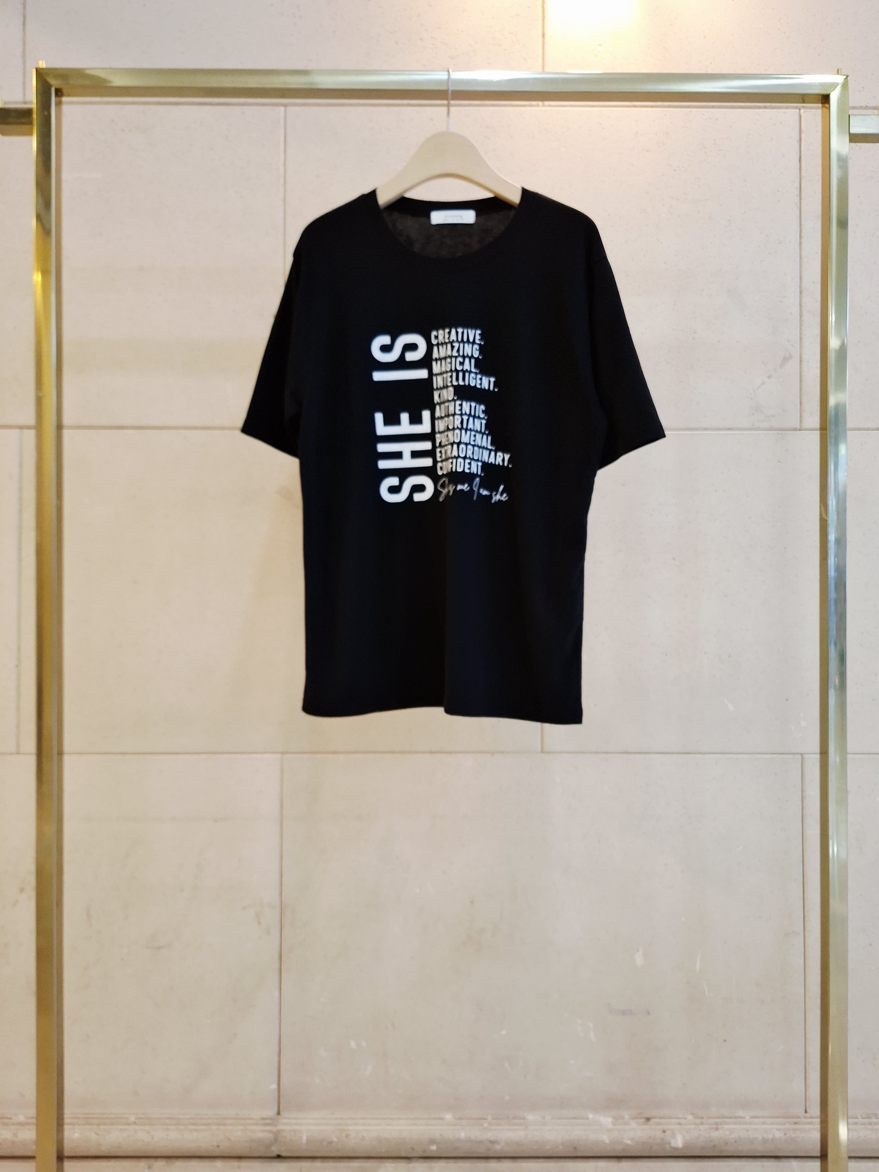 ラウンドネックルーズ半袖レタリングTシャツ | 詳細画像11