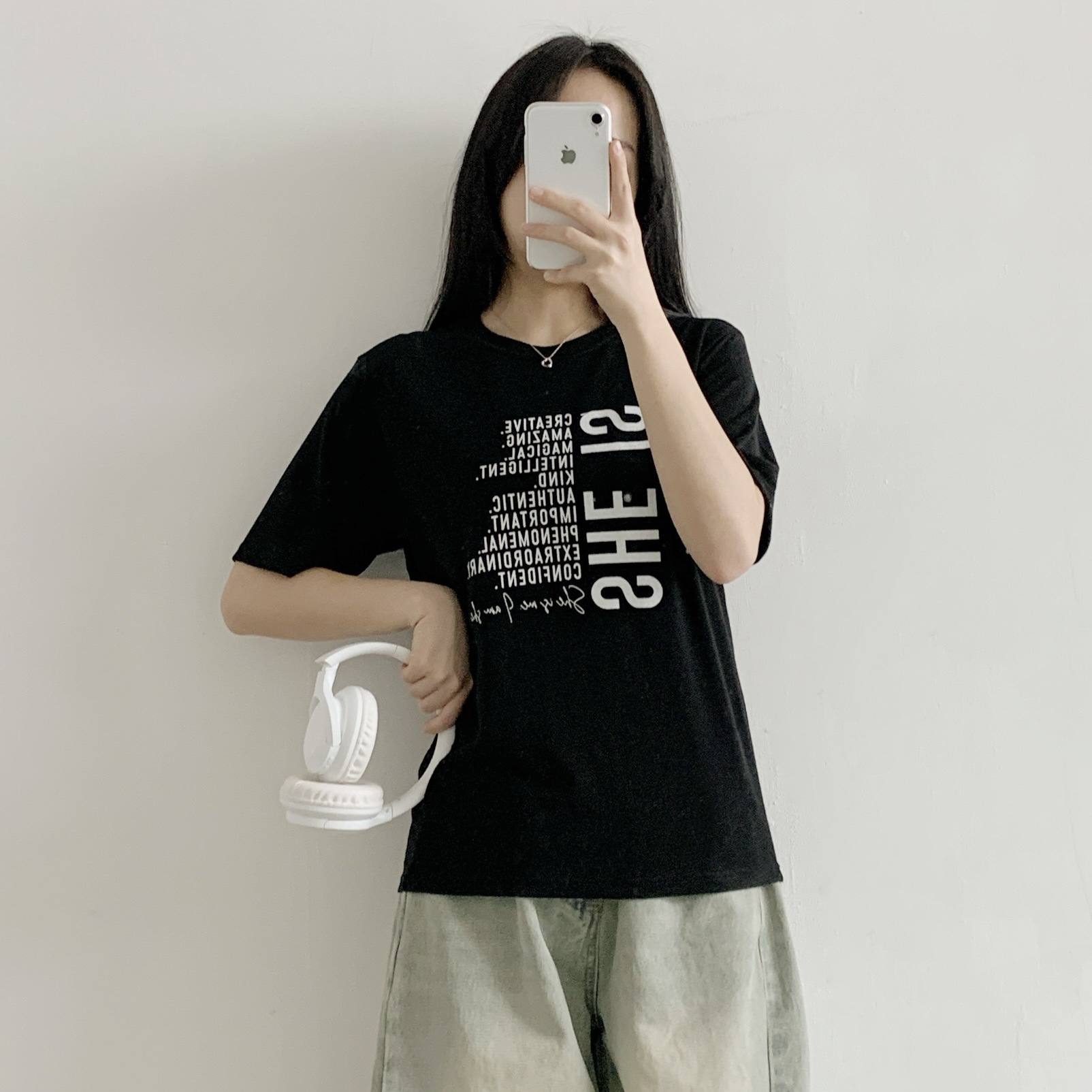 ラウンドネックルーズ半袖レタリングTシャツ | 詳細画像15
