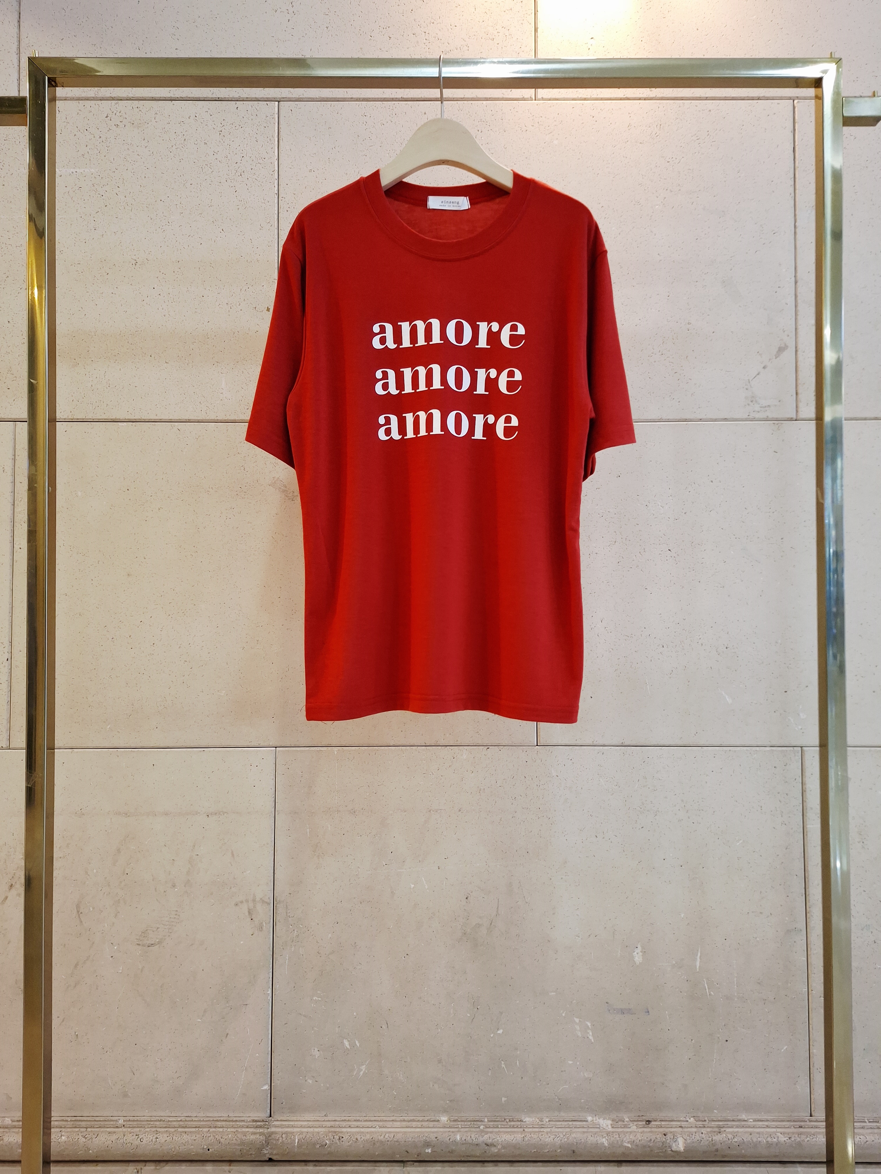 ラウンドネックルーズ半袖レタリングTシャツ | 詳細画像11