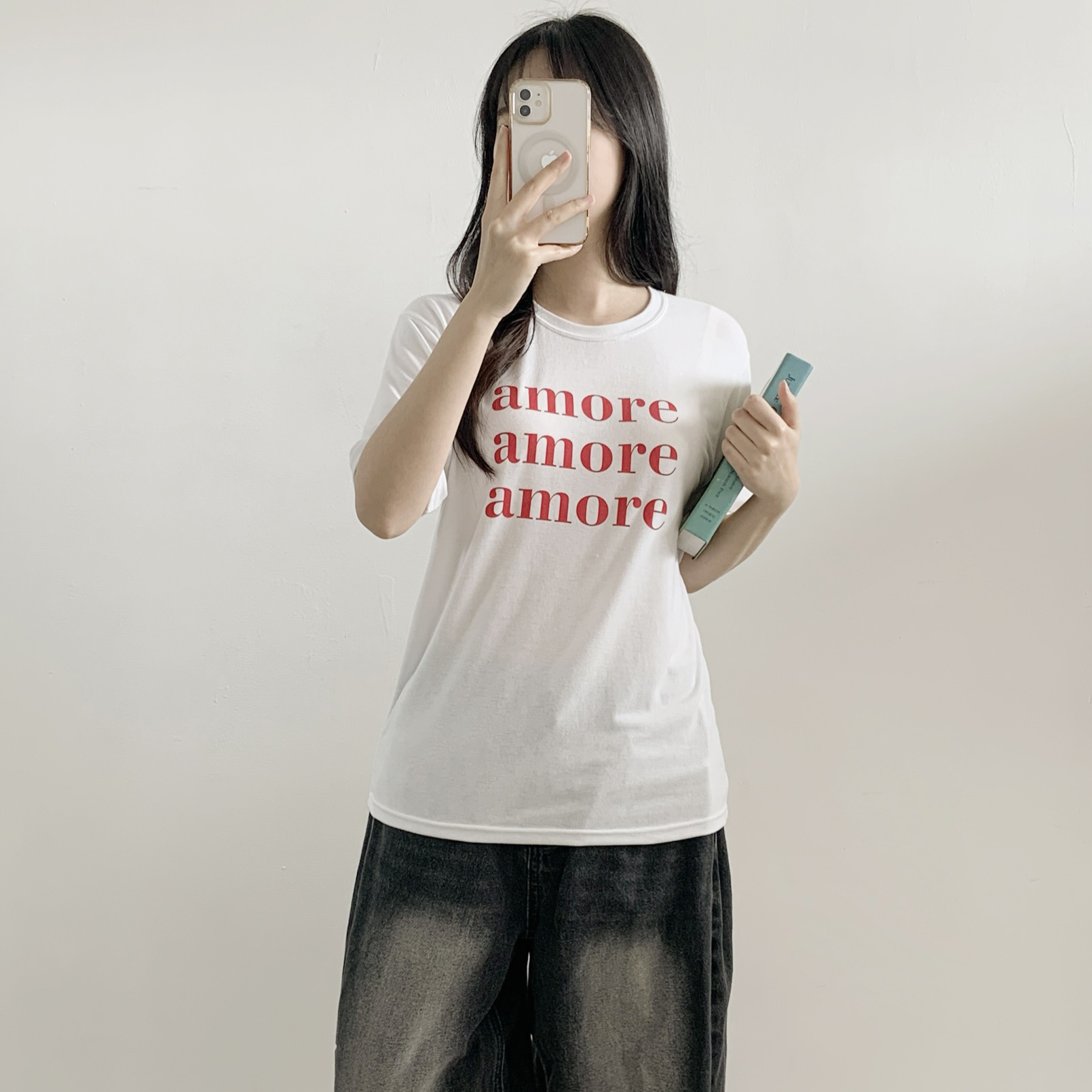 ラウンドネックルーズ半袖レタリングTシャツ | 詳細画像3