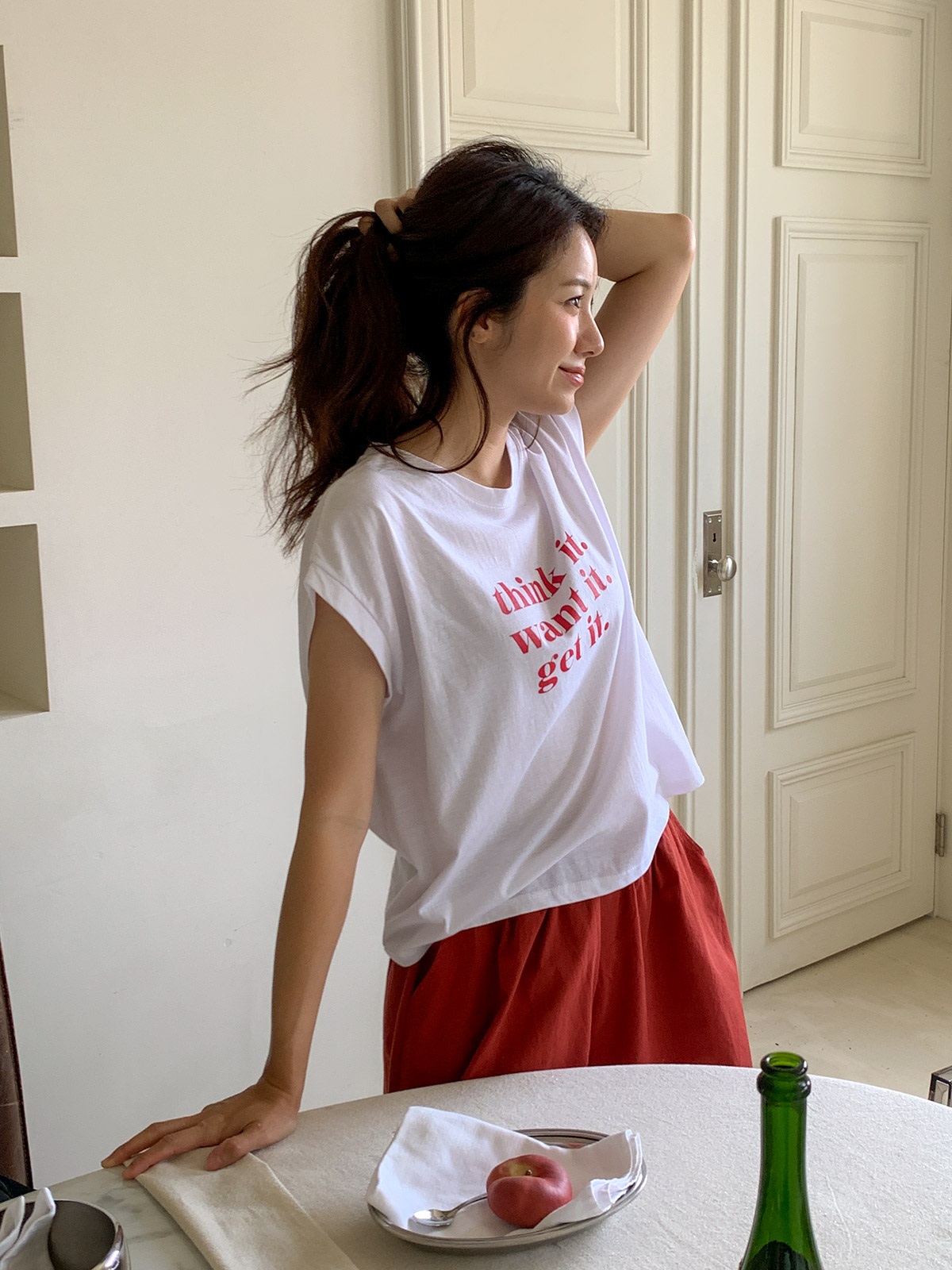 ラウンドネックプリントTシャツ | 詳細画像12