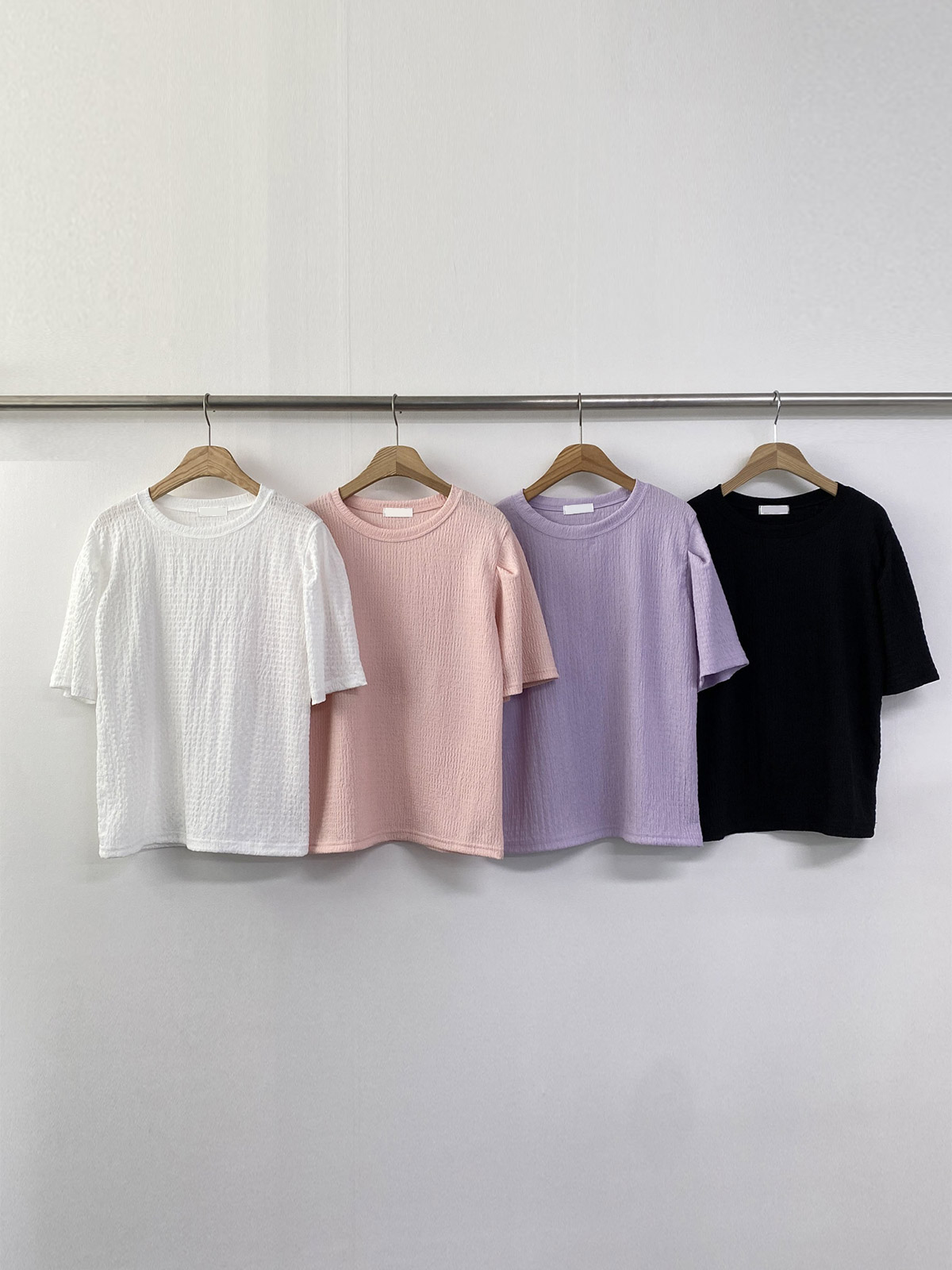 ラウンドネック半袖ギャザーTシャツ | 詳細画像14