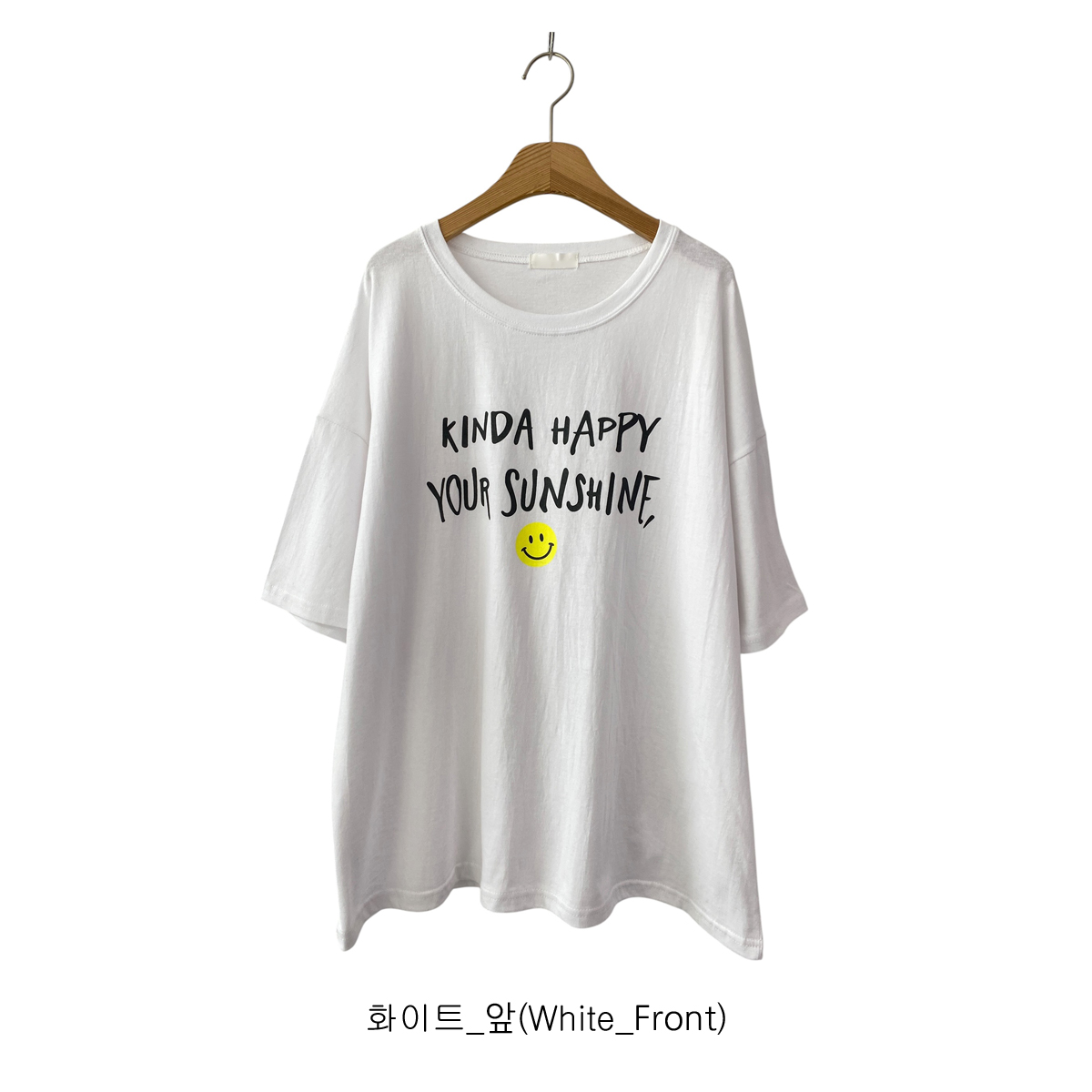ラウンドネックボクシールーズ半袖レタリングTシャツ | 詳細画像26