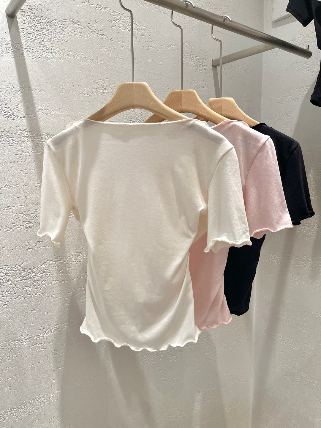レースメロウスリムレイヤード風カシュクール半袖Tシャツ | 詳細画像11