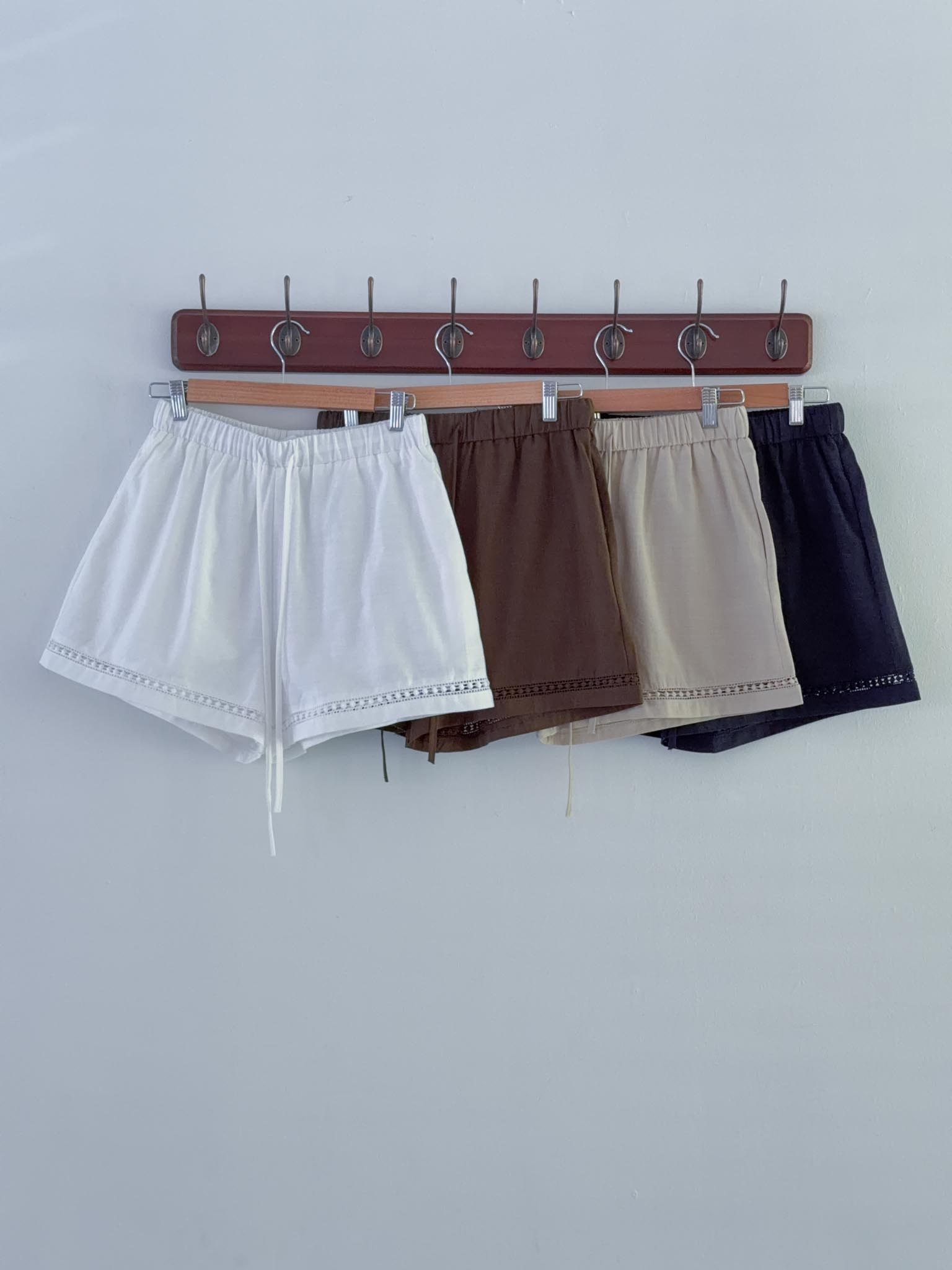 ドローストリングパンチングウエストゴムワイドショートパンツ | 詳細画像22