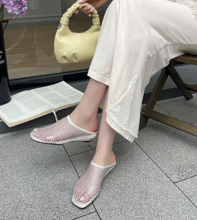 グリッターメッシュフラットスクエアトゥロゴサンダル | 詳細画像29