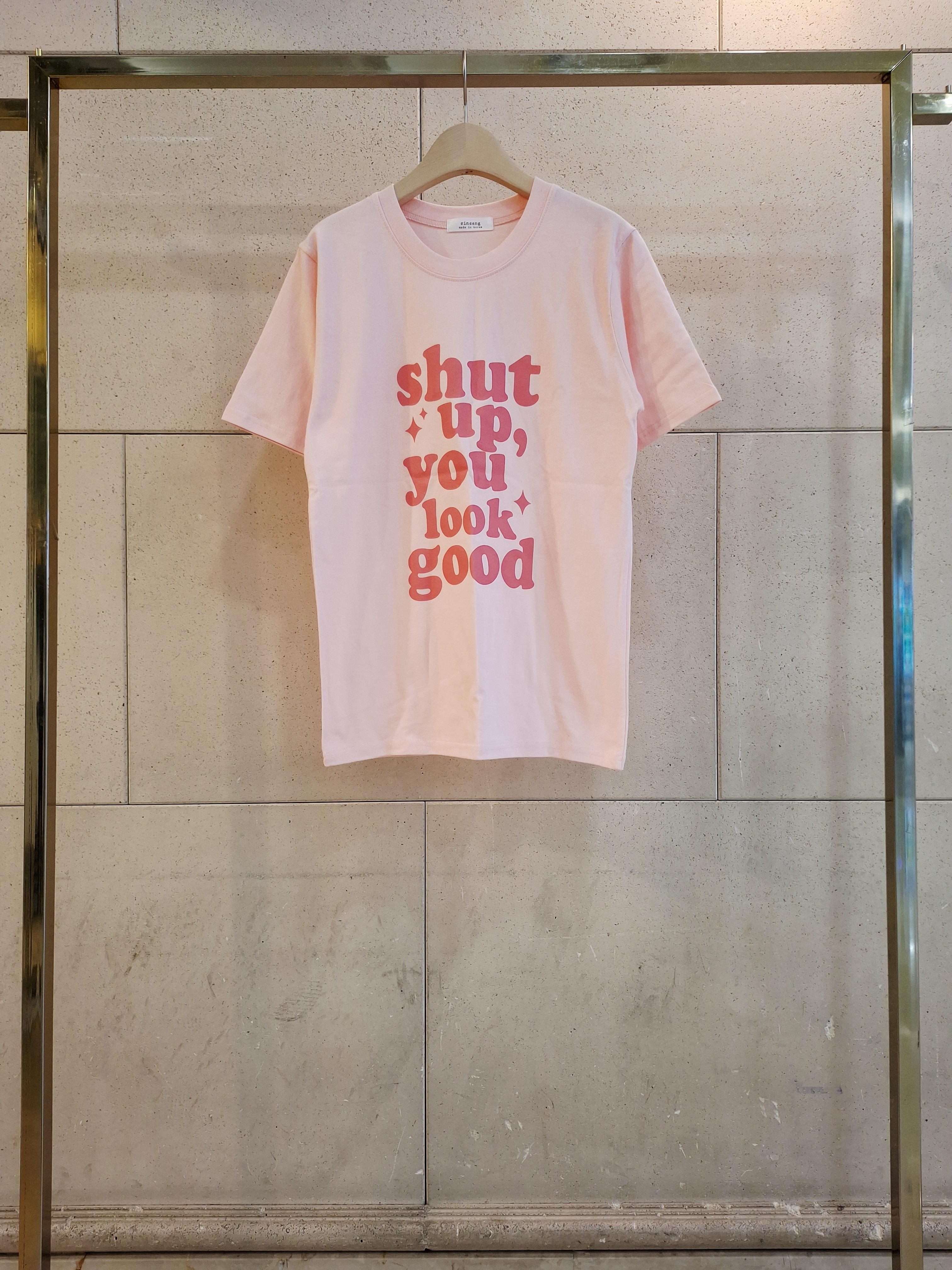 ラウンドネックオーバーサイズルーズレタリングTシャツ | 詳細画像12
