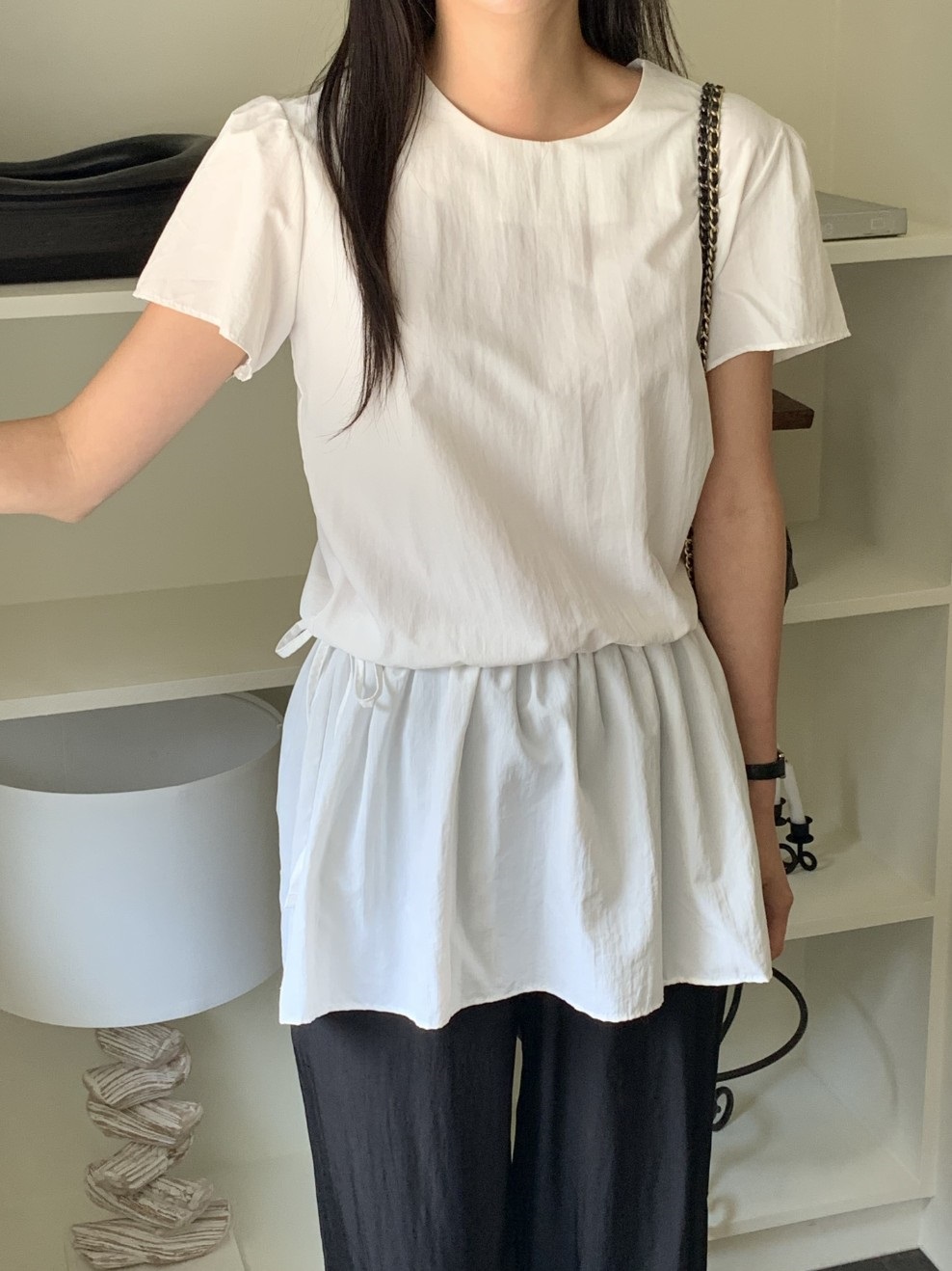 ドローストリング半袖ミニワンピース | 詳細画像19