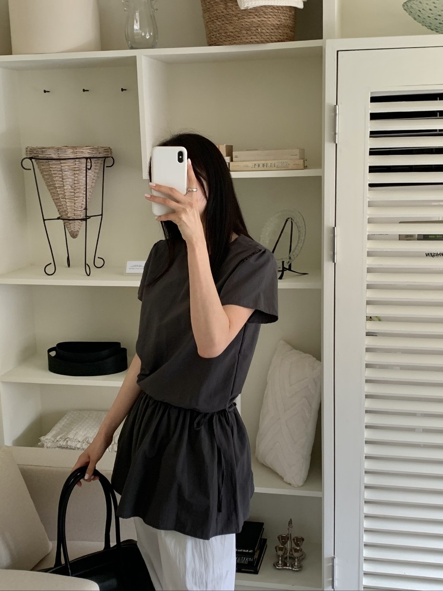ドローストリング半袖ミニワンピース | 詳細画像24