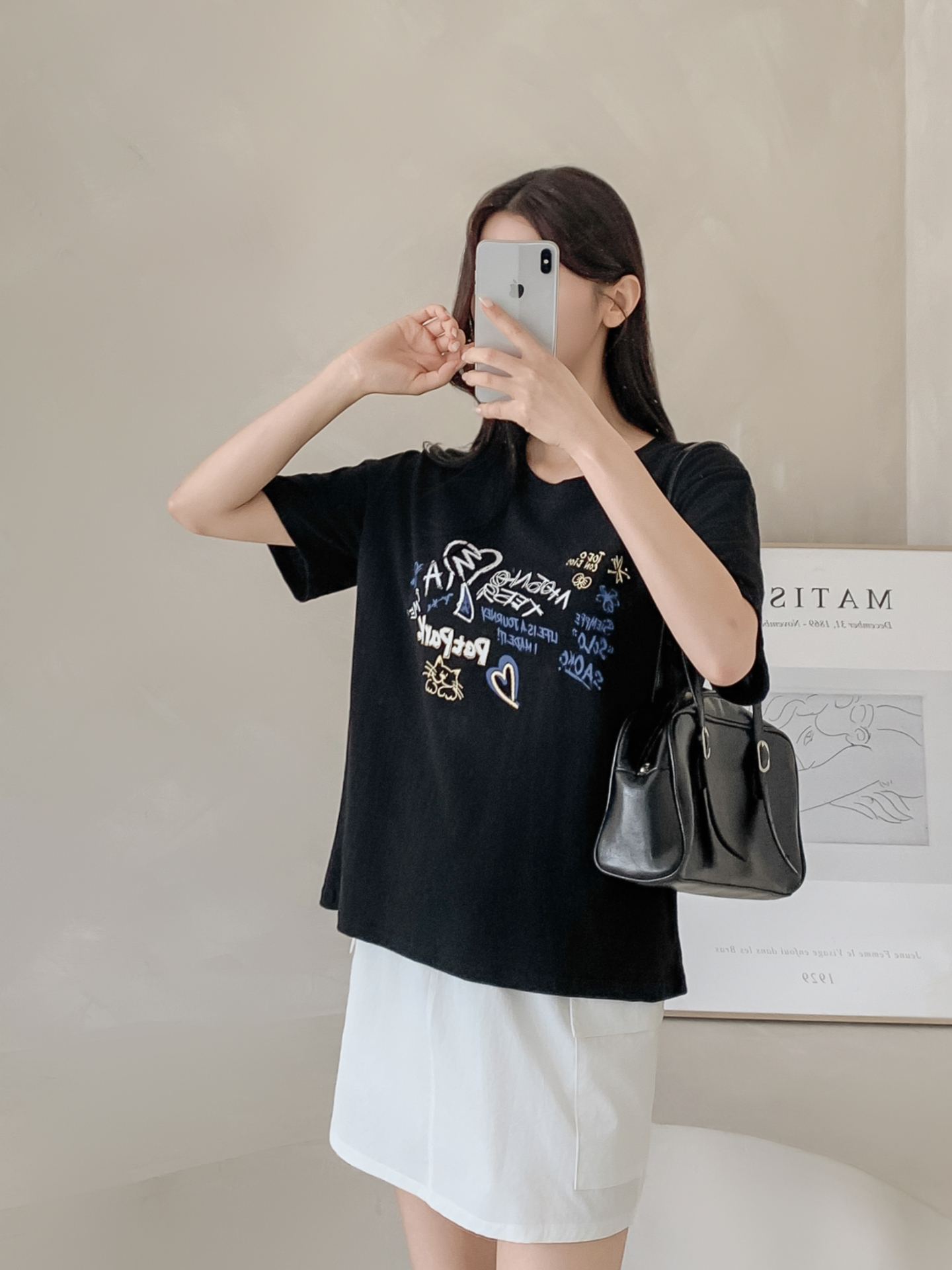 コットンラウンドネックルーズ半袖ロゴTシャツ | 詳細画像31