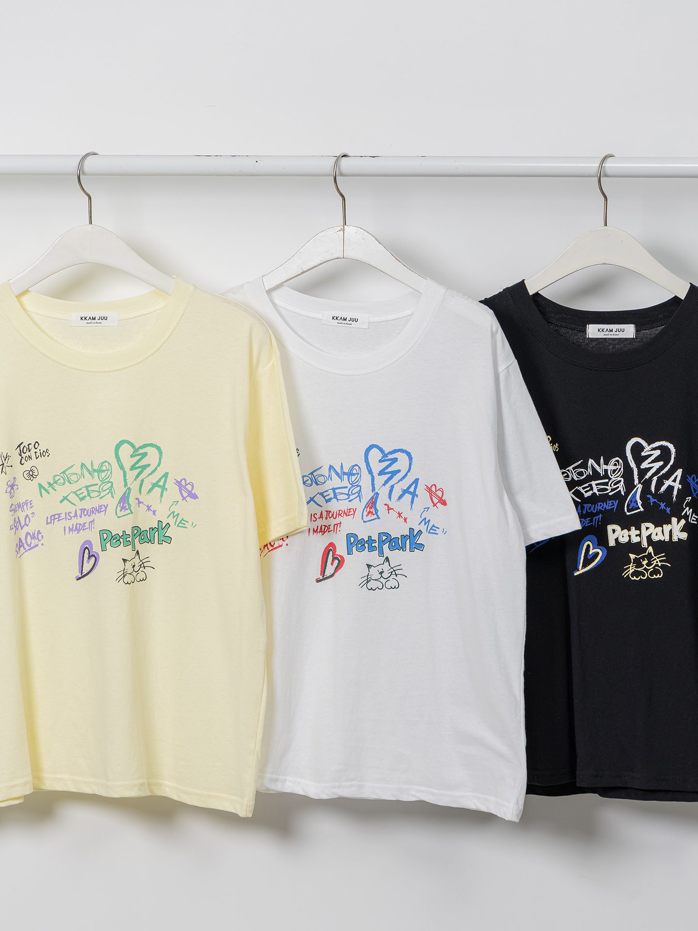 コットンラウンドネックルーズ半袖ロゴTシャツ | 詳細画像34