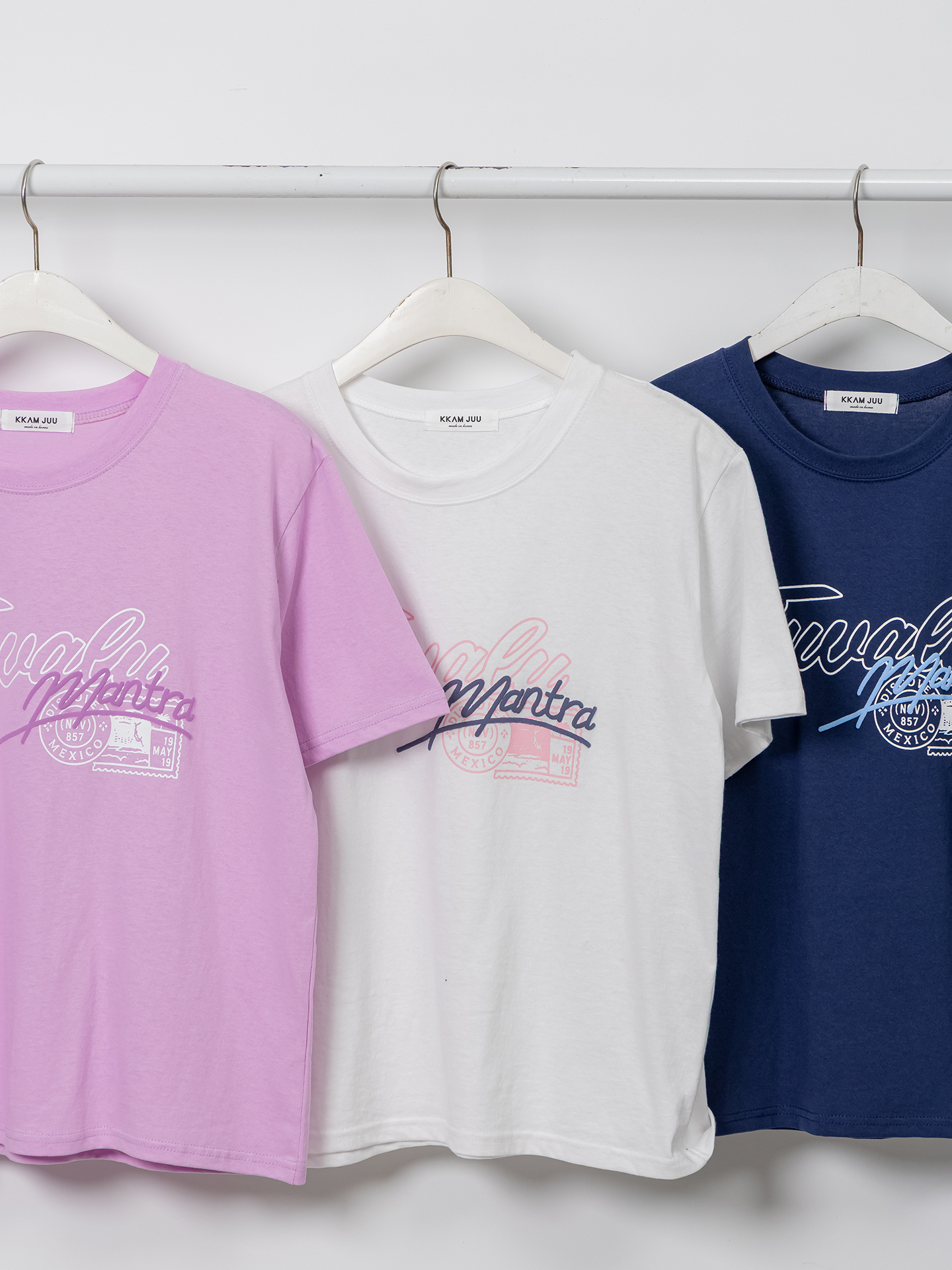 コットンラウンドネックベーシックルーズ半袖ロゴTシャツ | 詳細画像35