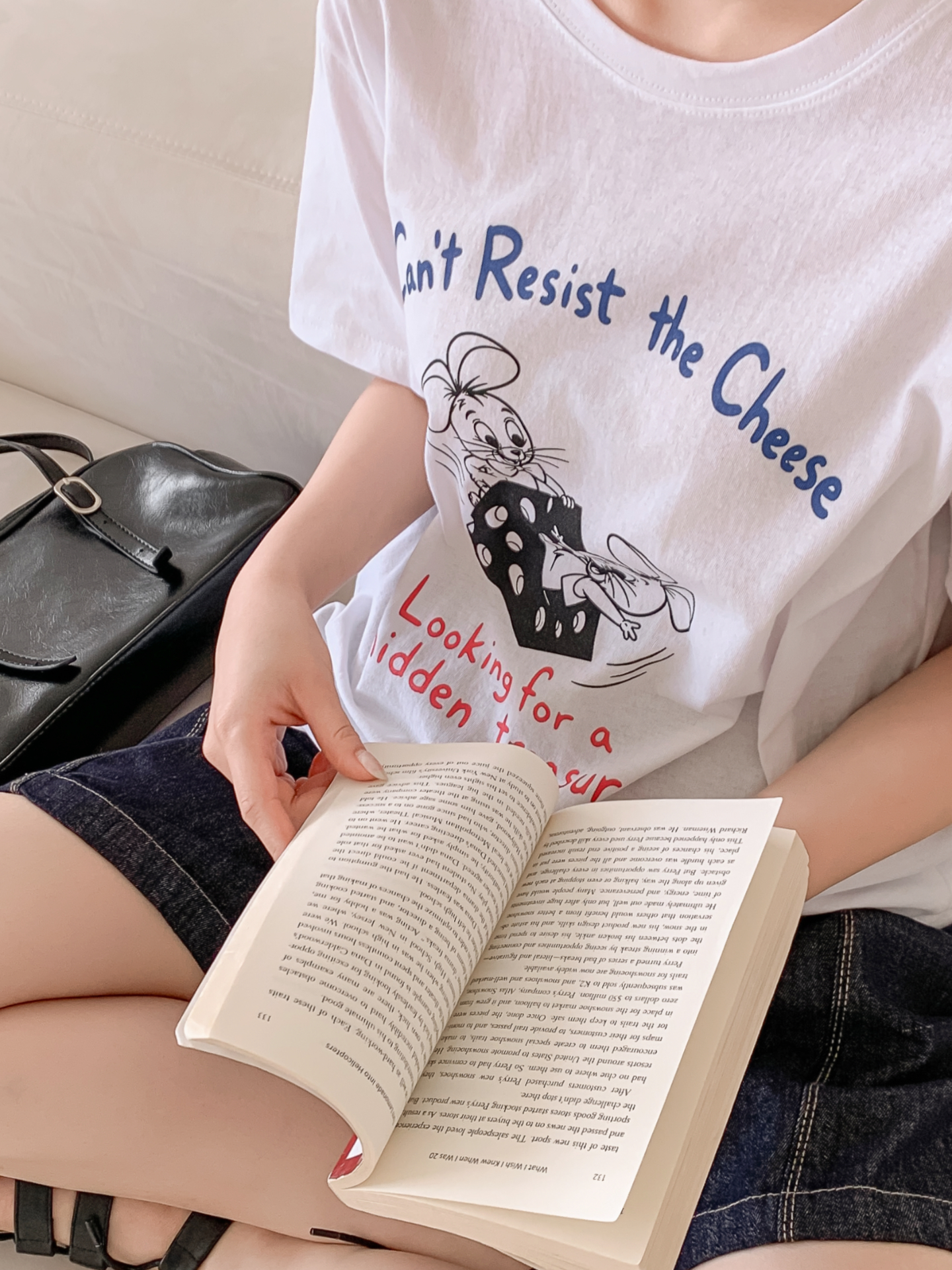 コットンラウンドネックボクシールーズ半袖ロゴTシャツ | 詳細画像11