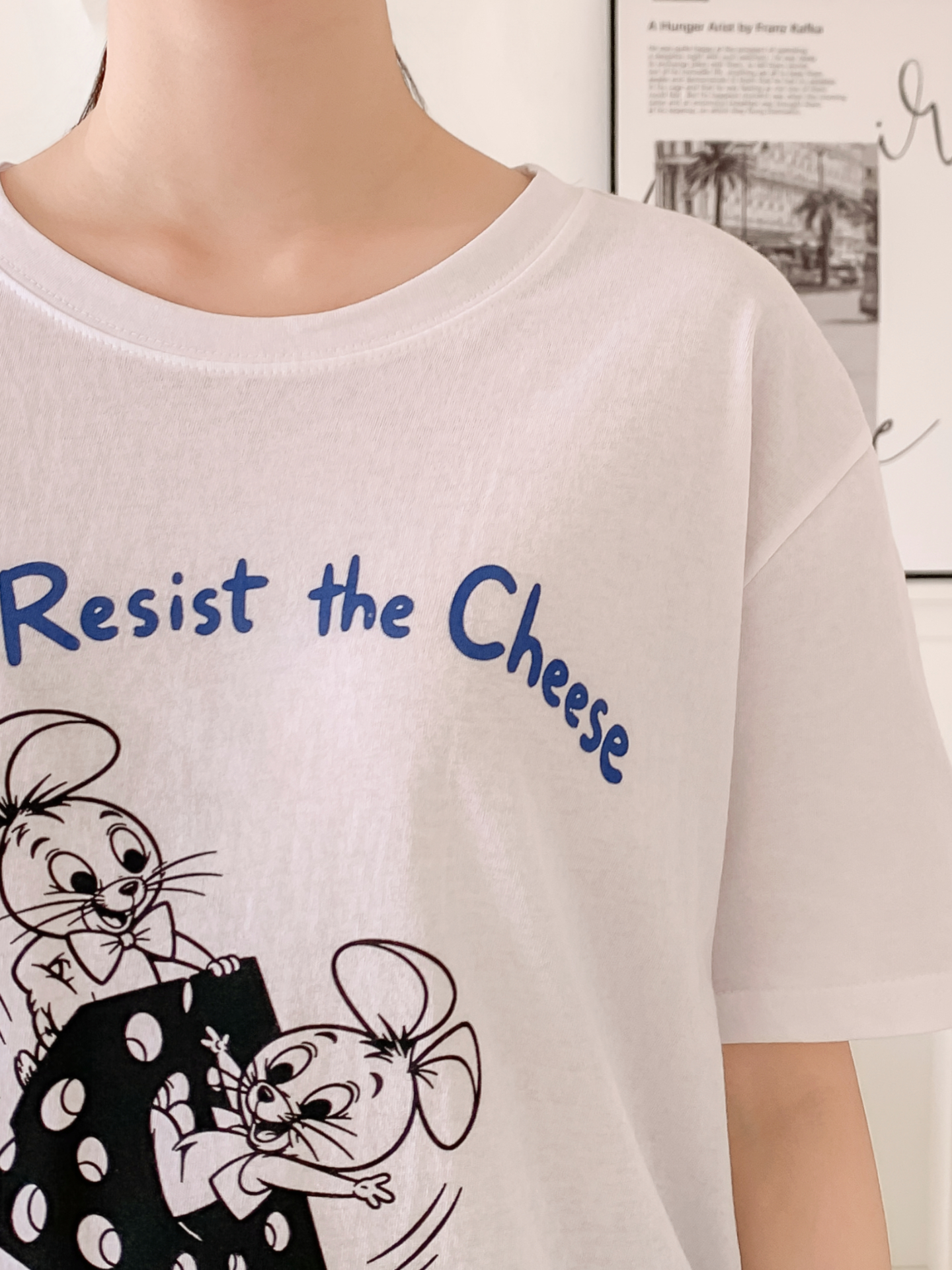 コットンラウンドネックボクシールーズ半袖ロゴTシャツ | 詳細画像12