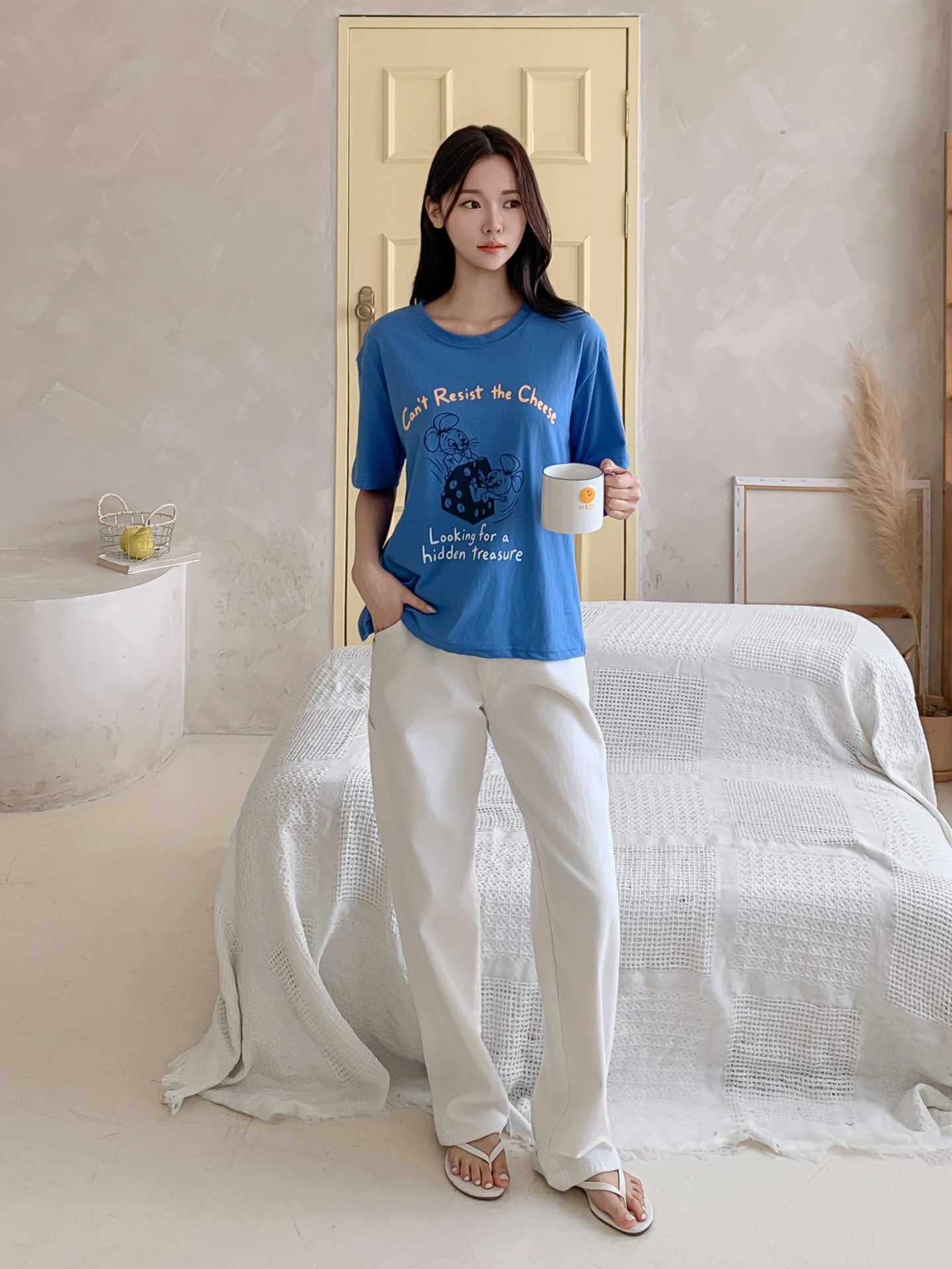 コットンラウンドネックボクシールーズ半袖ロゴTシャツ | 詳細画像22