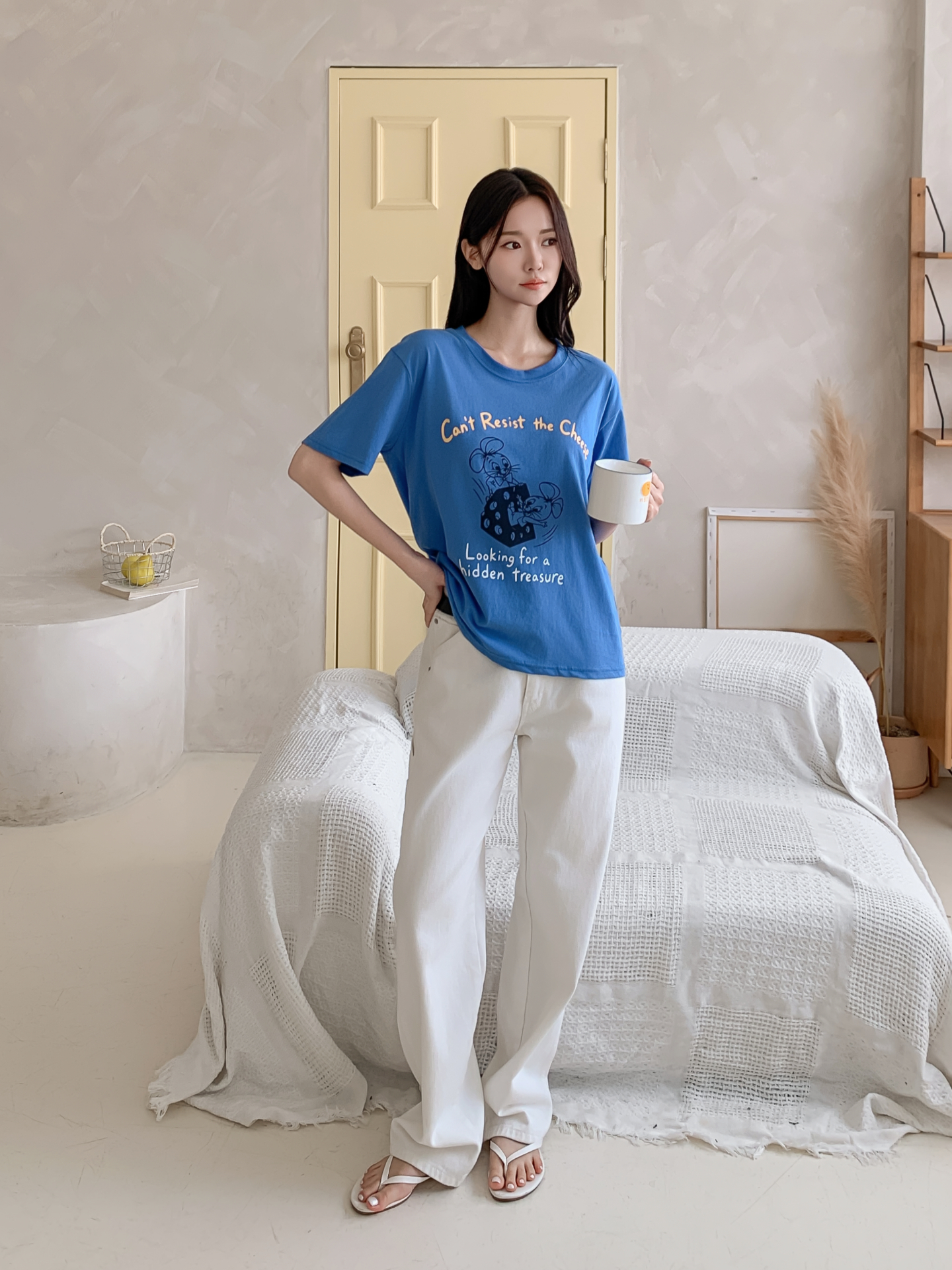 コットンラウンドネックボクシールーズ半袖ロゴTシャツ | 詳細画像27