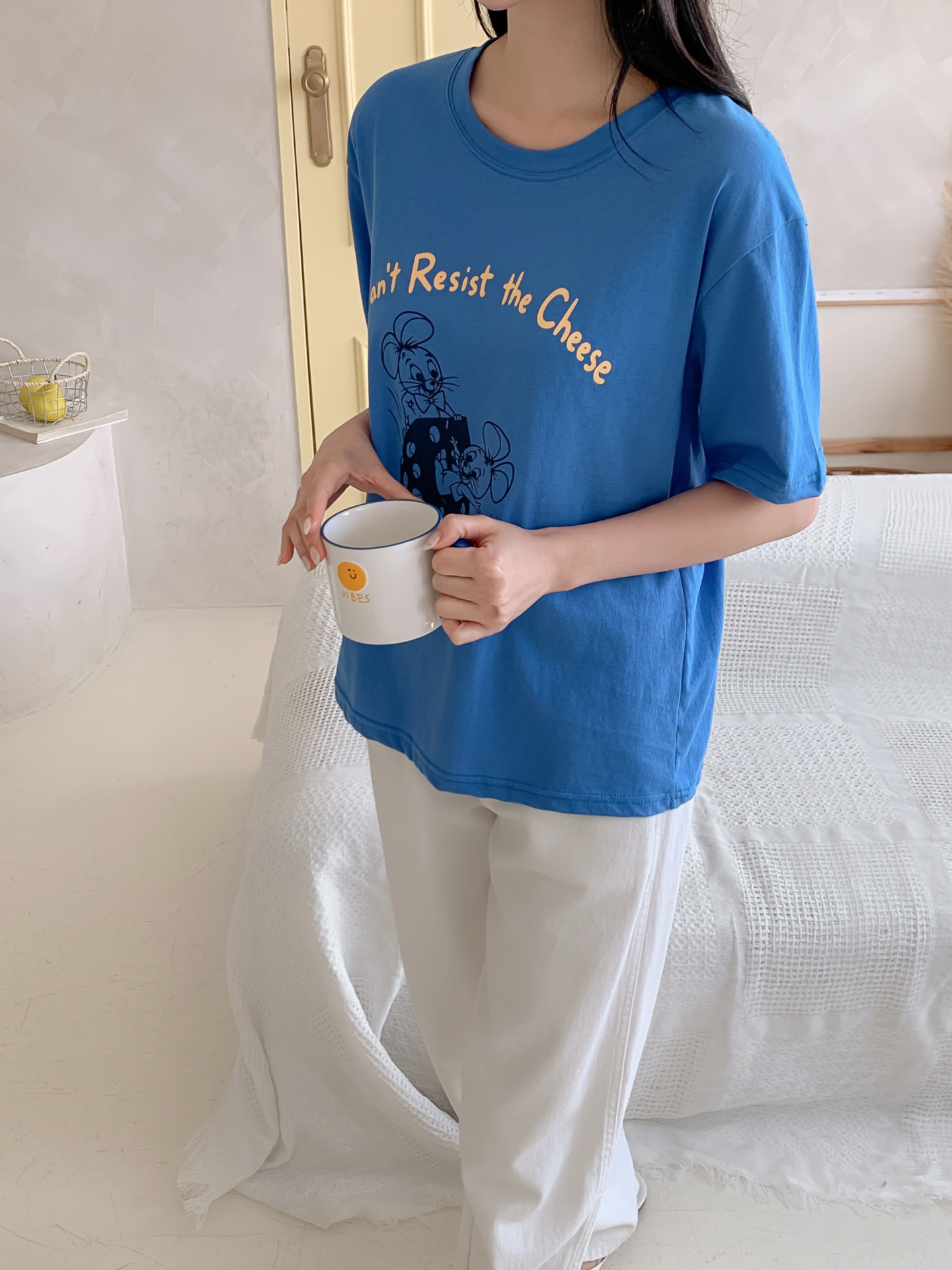 コットンラウンドネックボクシールーズ半袖ロゴTシャツ | 詳細画像28