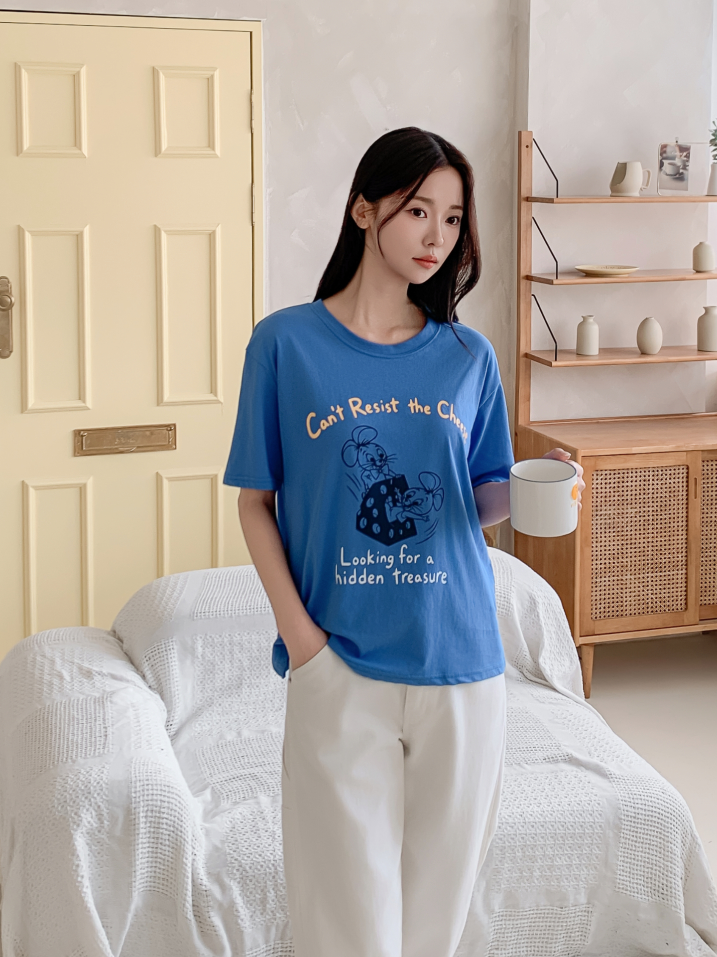 コットンラウンドネックボクシールーズ半袖ロゴTシャツ | 詳細画像29
