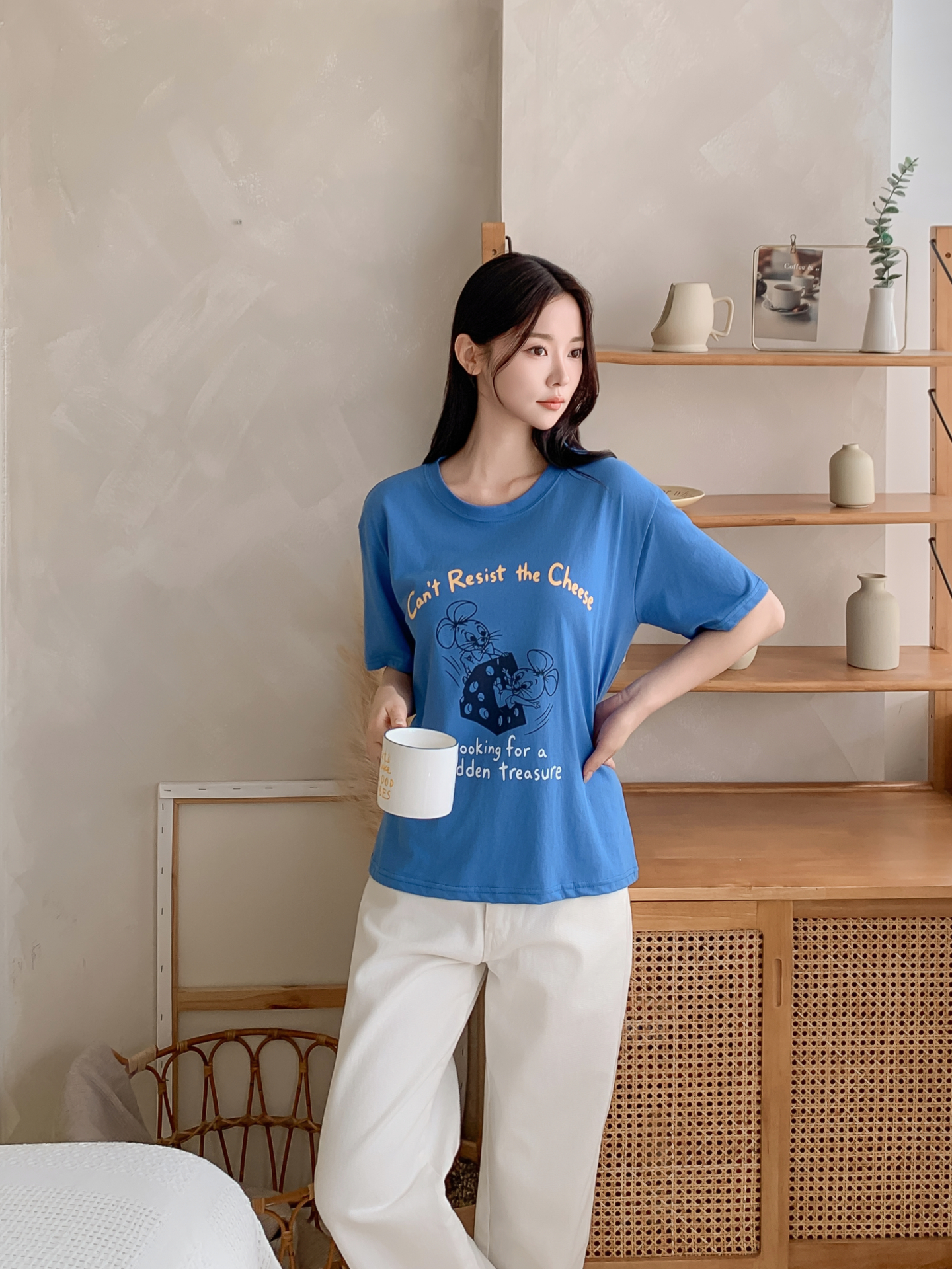 コットンラウンドネックボクシールーズ半袖ロゴTシャツ | 詳細画像30