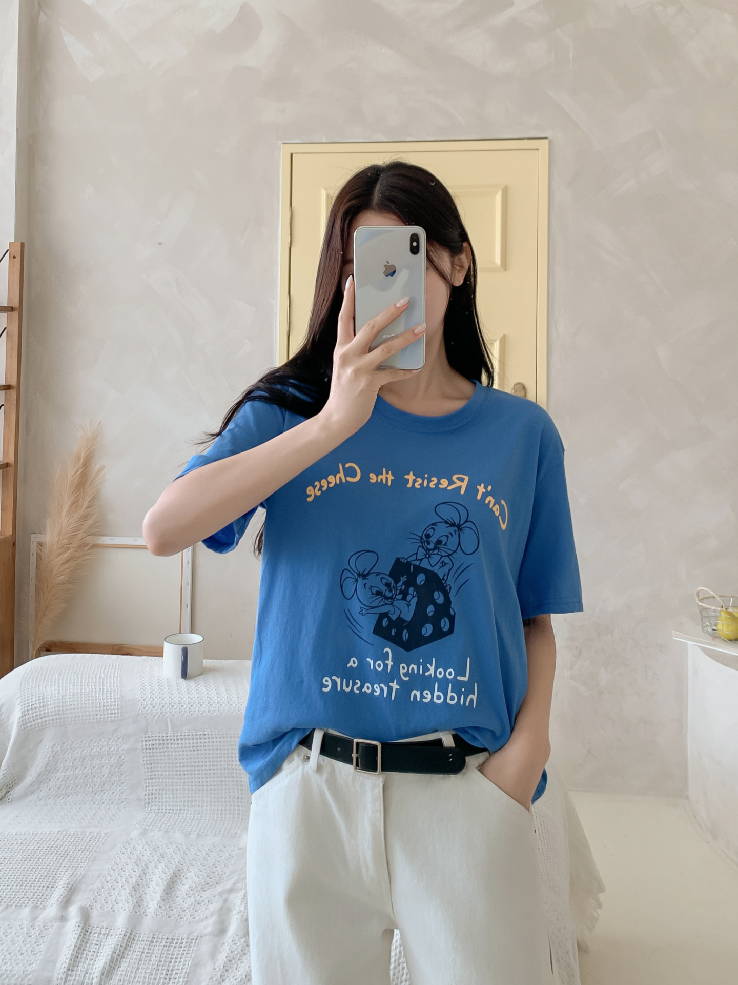 コットンラウンドネックボクシールーズ半袖ロゴTシャツ | 詳細画像37