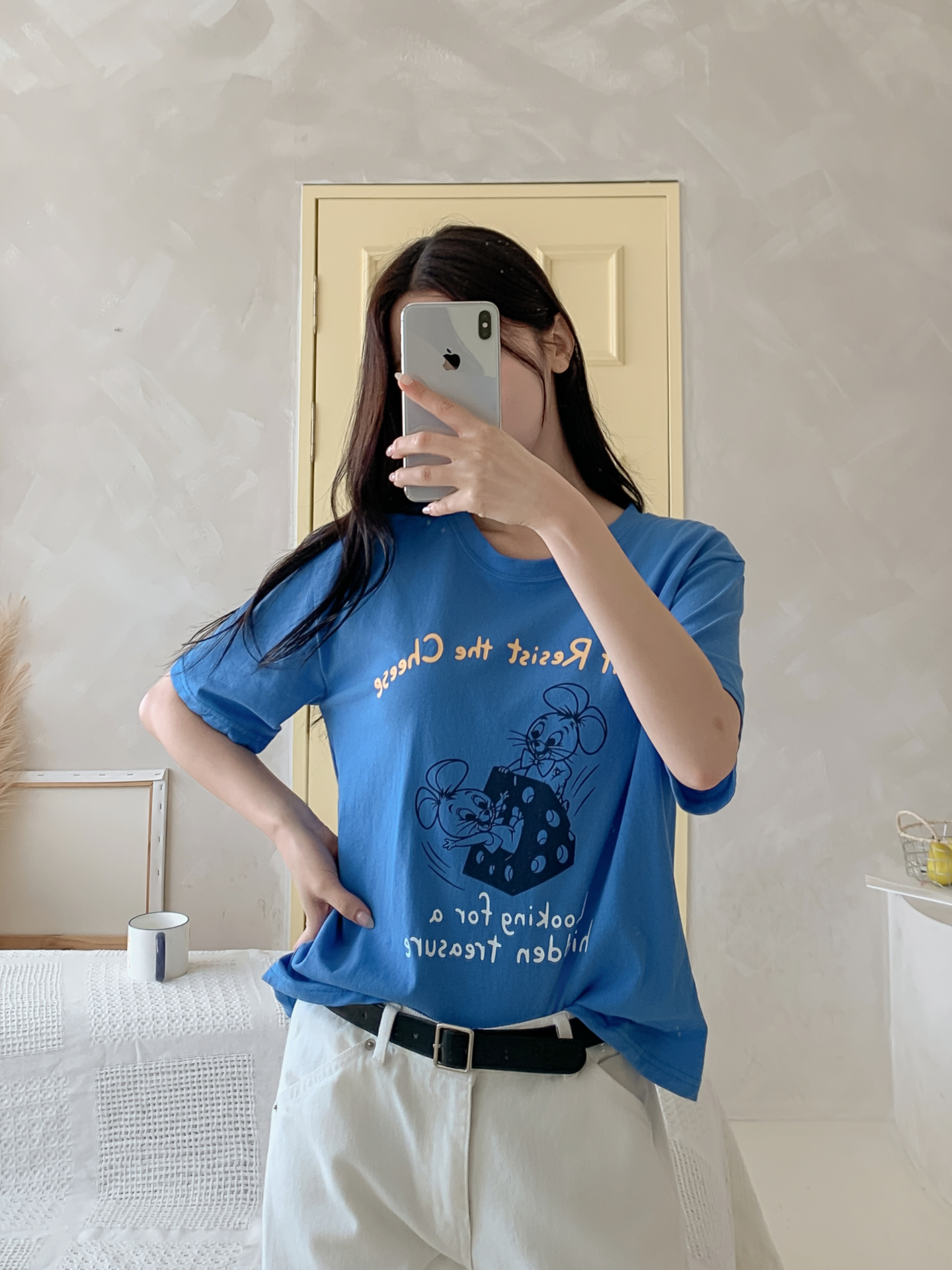 コットンラウンドネックボクシールーズ半袖ロゴTシャツ | 詳細画像38