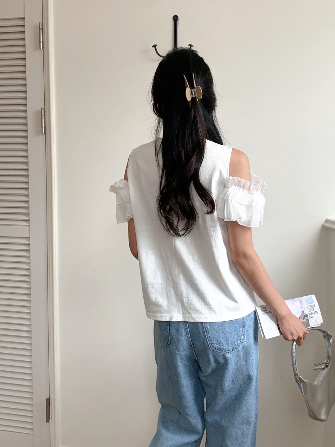コットンフリルオープンショルダーTシャツ | 詳細画像11