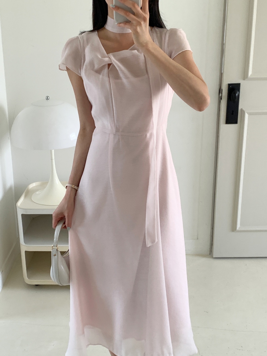 シフォンツイストフレア無地ワンピースストラップ付 | 詳細画像18
