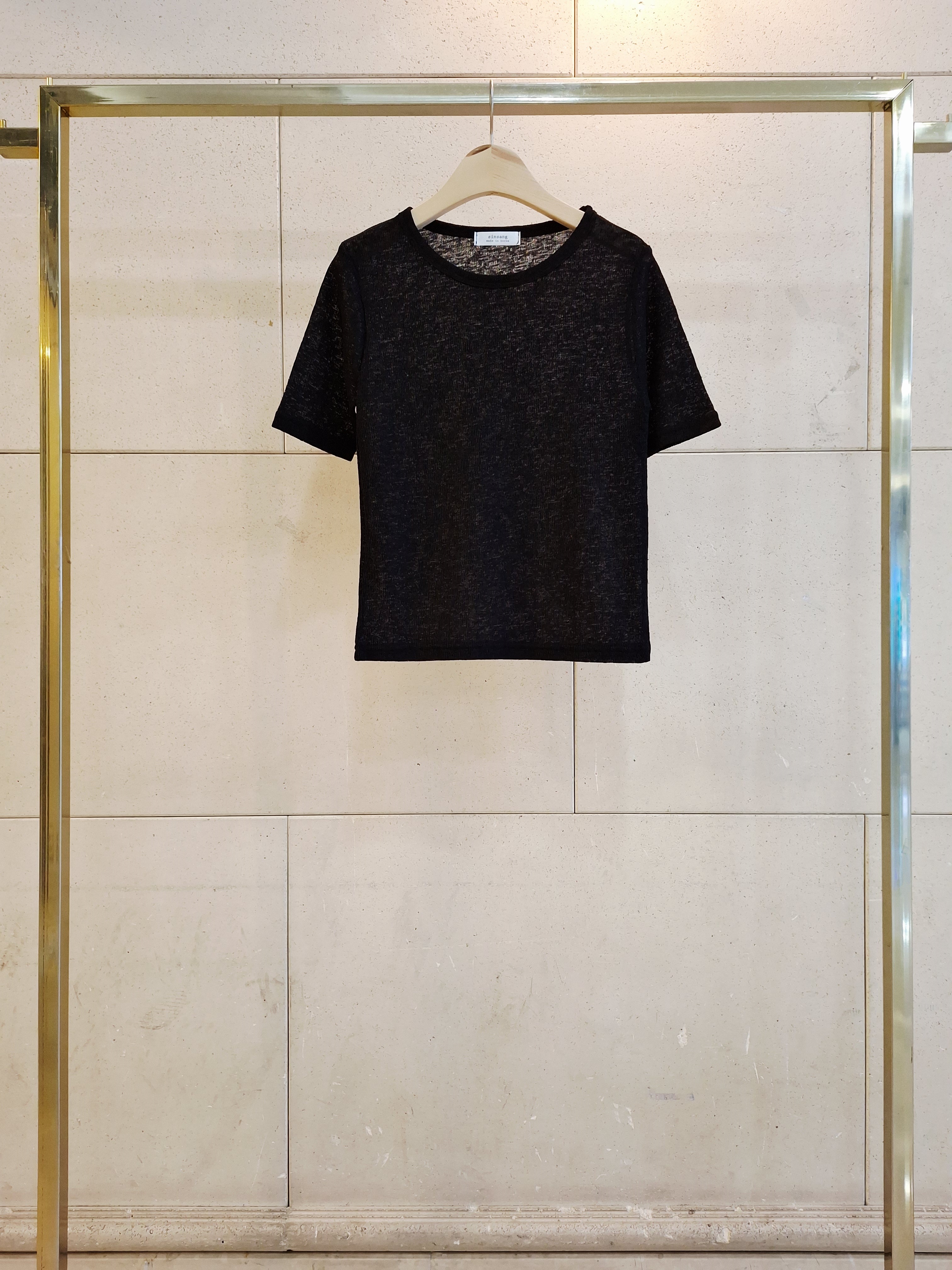 ラウンドネックスリム無地Tシャツ | 詳細画像10