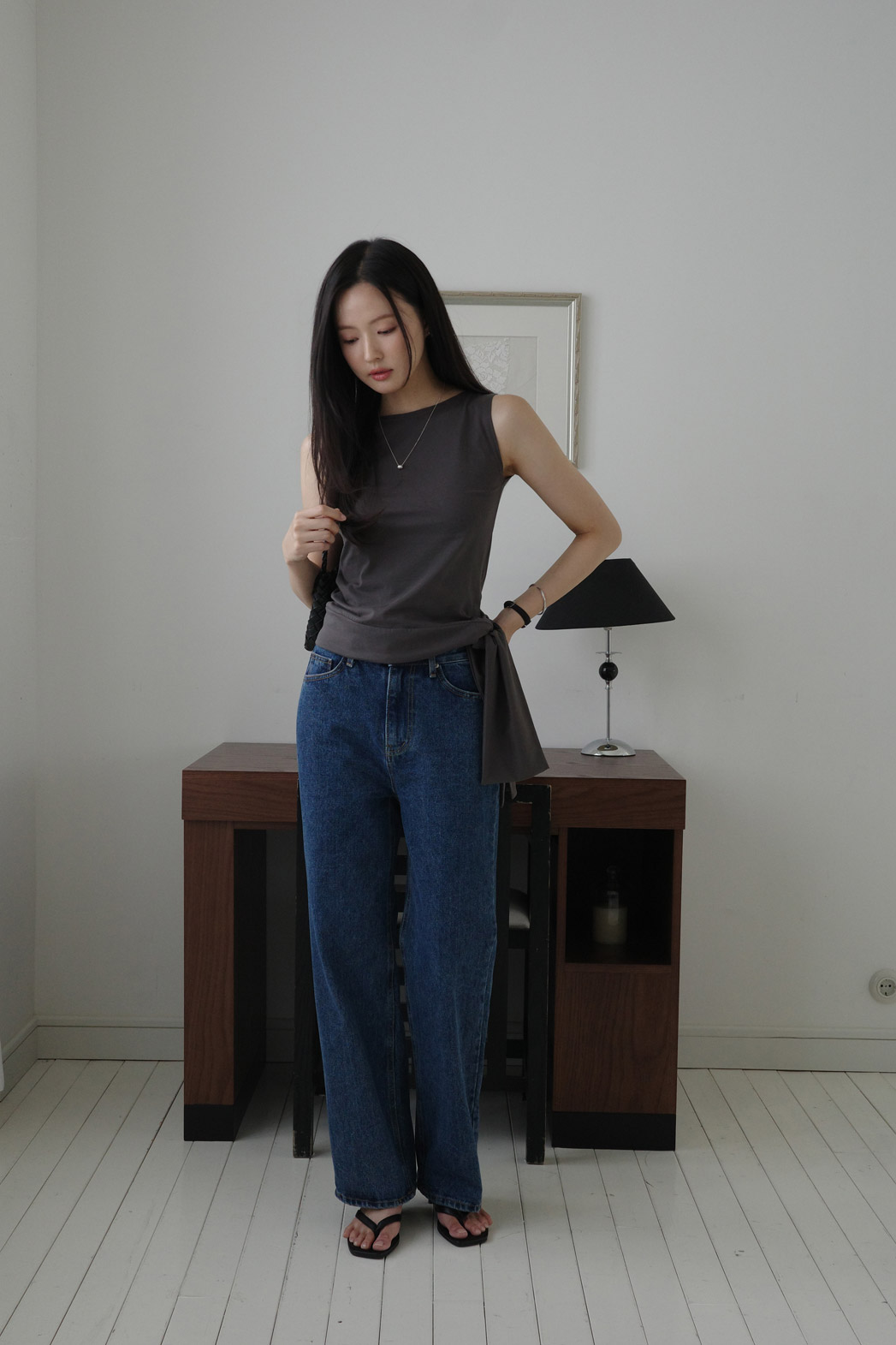 ラウンドネックベーシックTシャツ | DHOLIC | 詳細画像2