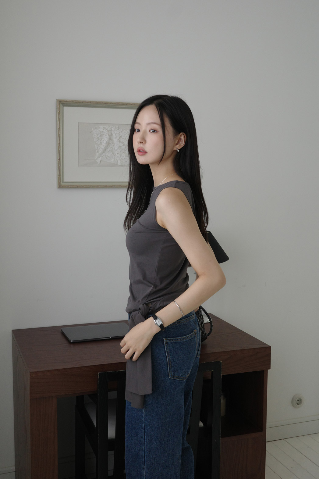ラウンドネックベーシックTシャツ | DHOLIC | 詳細画像8