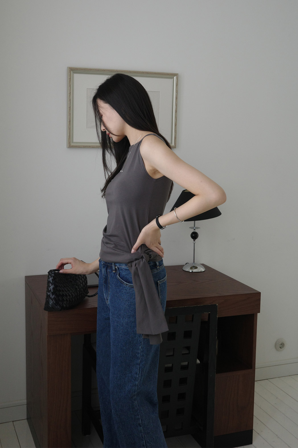 ラウンドネックベーシックTシャツ | DHOLIC | 詳細画像9