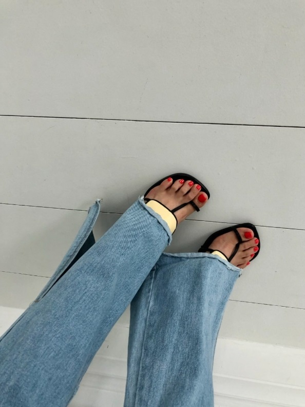 レザー調ヒールサンダル | 詳細画像5