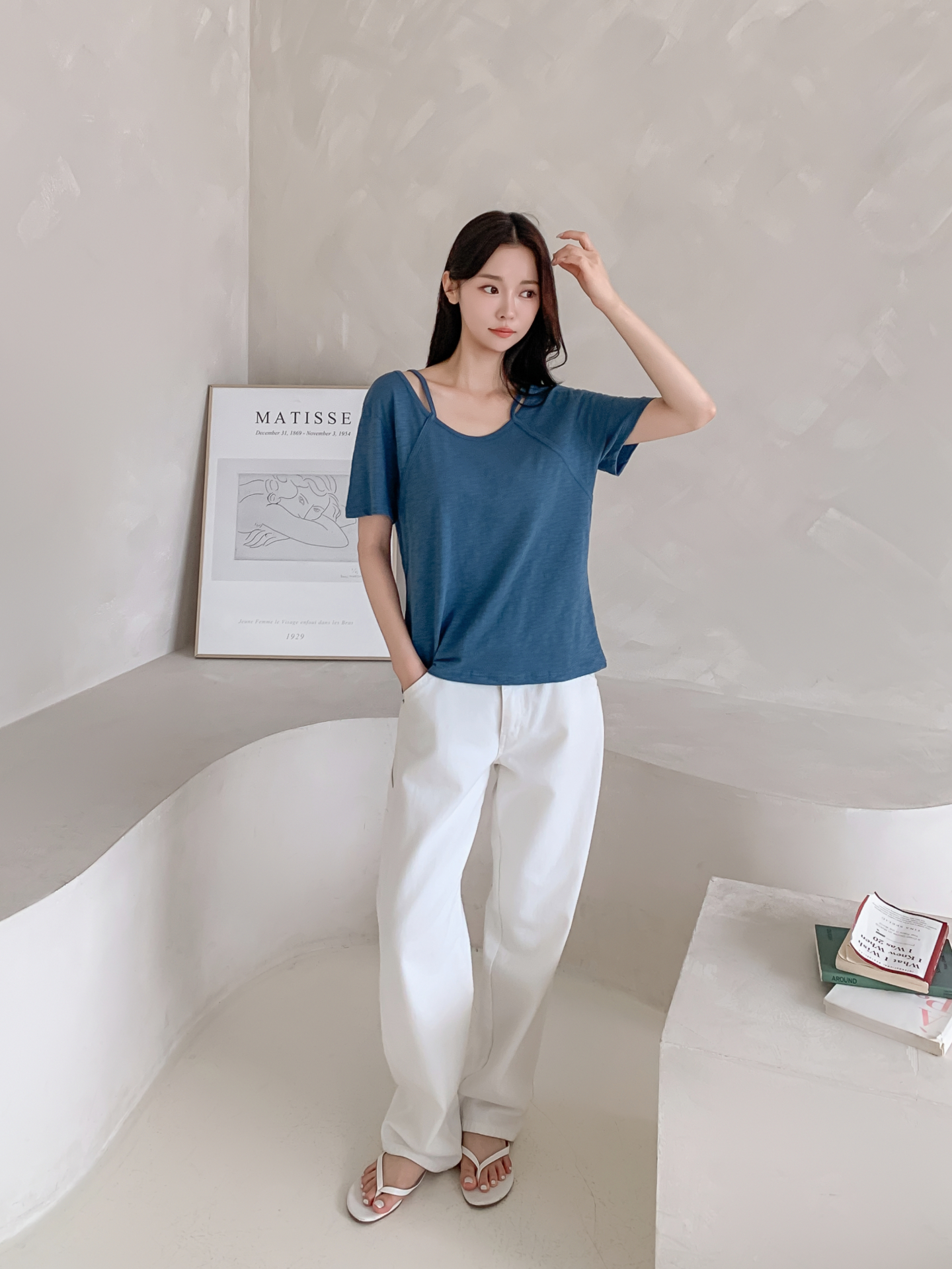 コットンスリムルーズ半袖Tシャツ | 詳細画像4