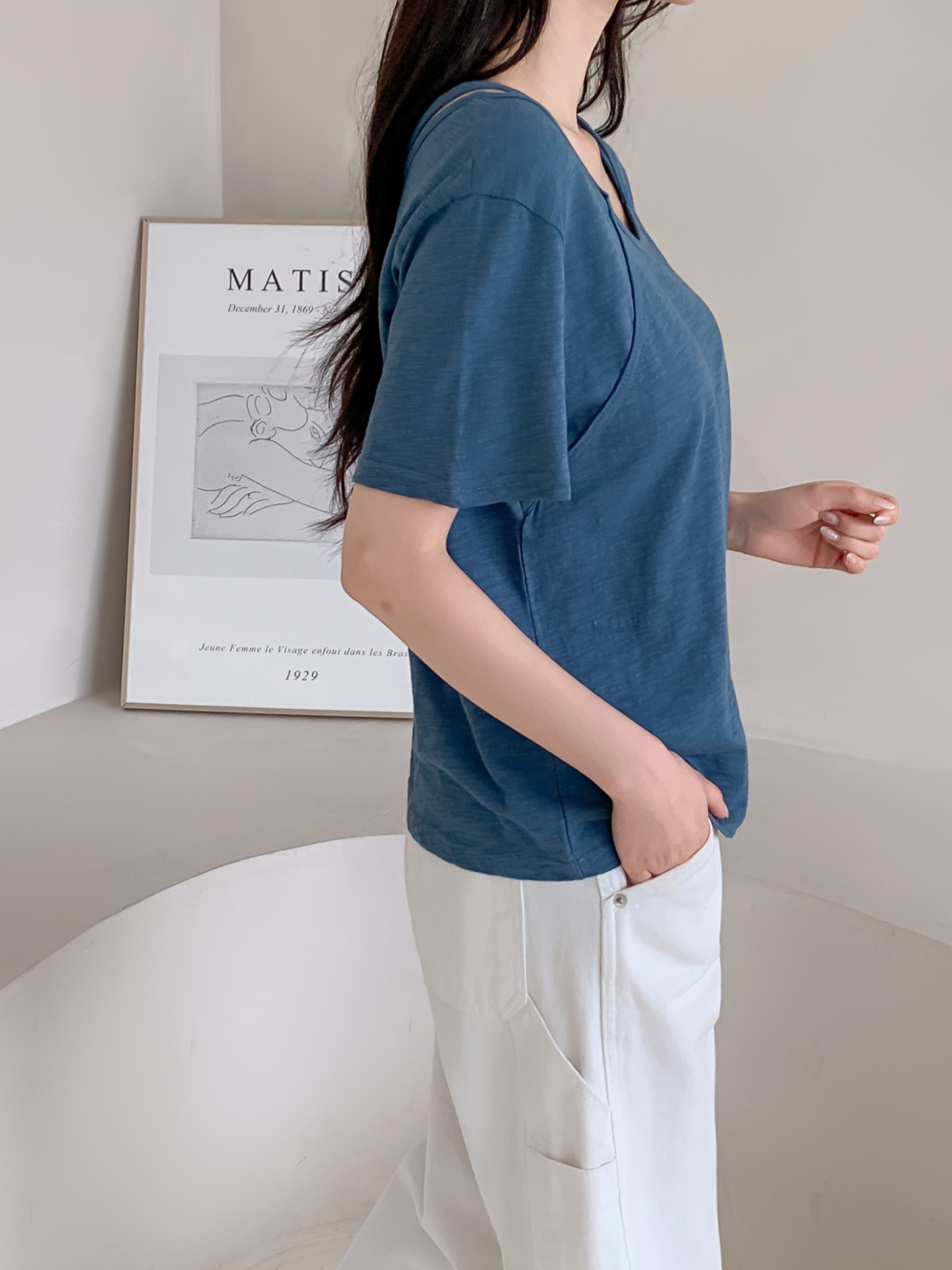 コットンスリムルーズ半袖Tシャツ | 詳細画像6