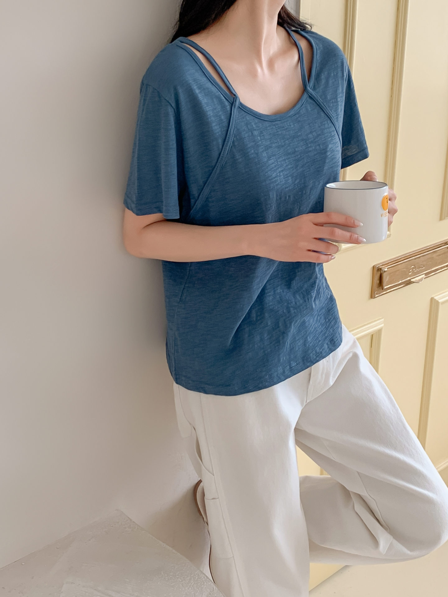 コットンスリムルーズ半袖Tシャツ | 詳細画像9
