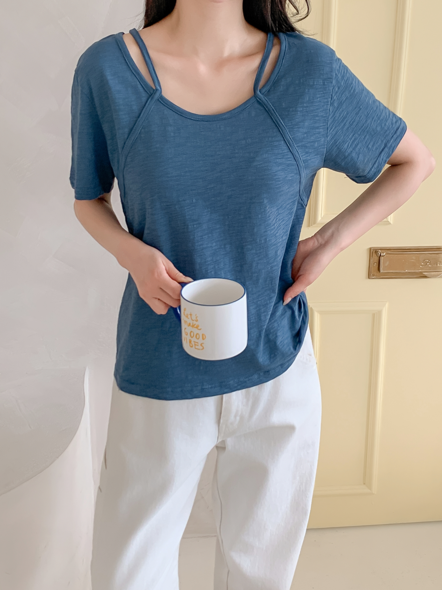 コットンスリムルーズ半袖Tシャツ | 詳細画像10