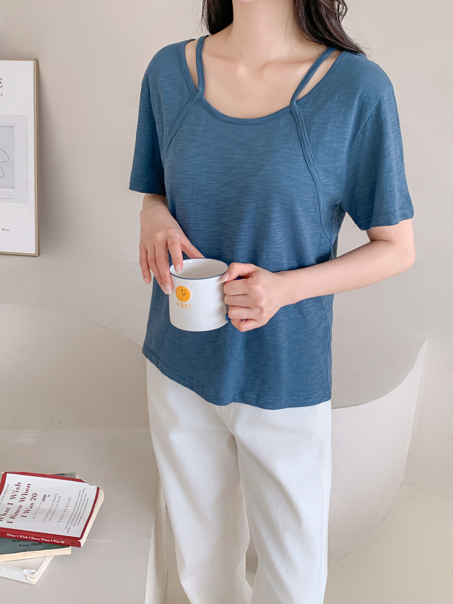 コットンスリムルーズ半袖Tシャツ | 詳細画像12