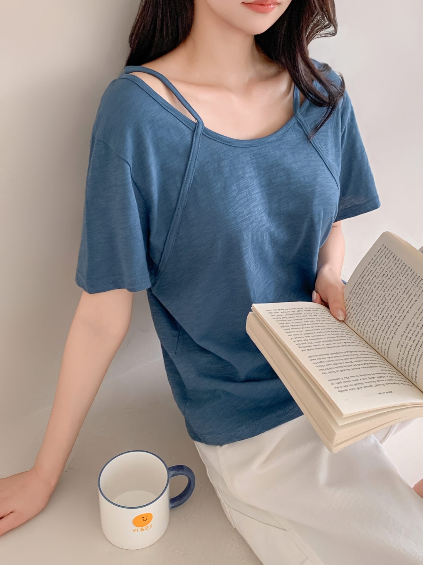 コットンスリムルーズ半袖Tシャツ | 詳細画像13