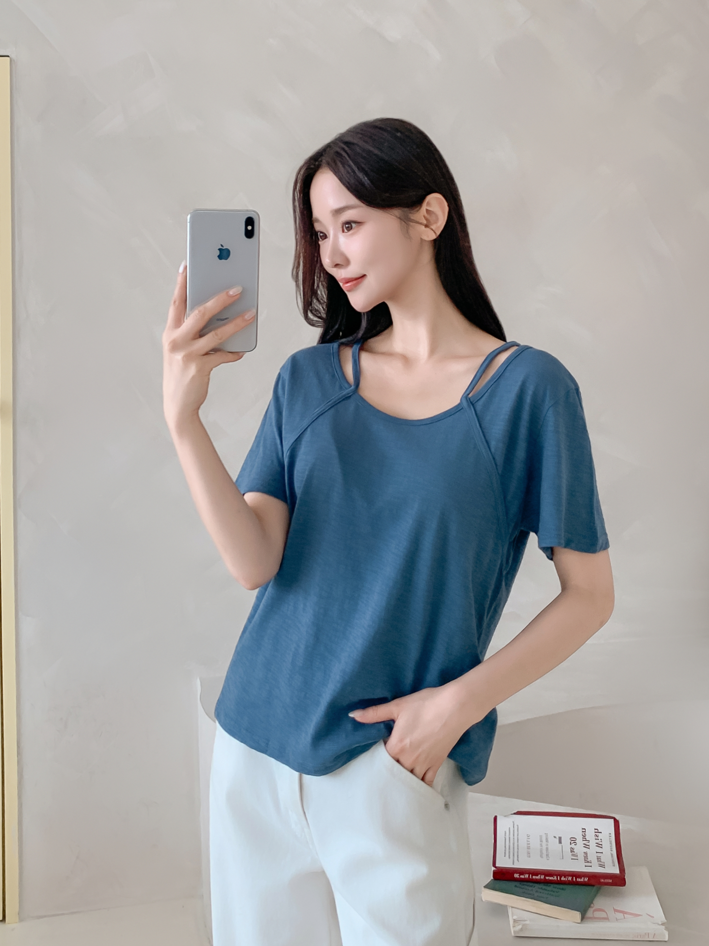 コットンスリムルーズ半袖Tシャツ | 詳細画像17