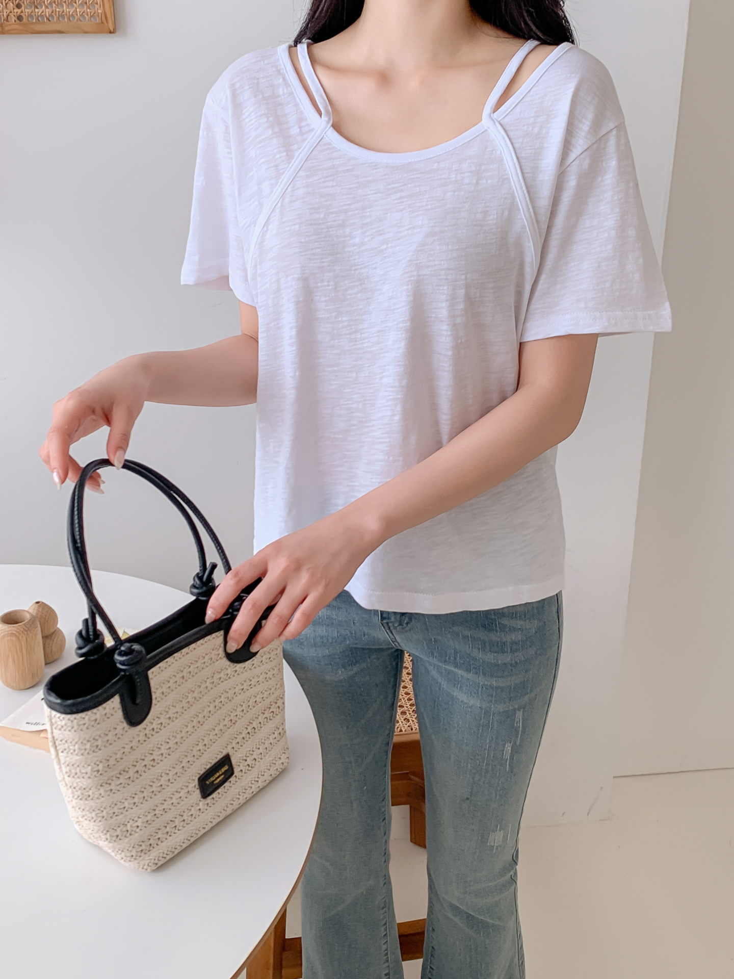コットンスリムルーズ半袖Tシャツ | 詳細画像20