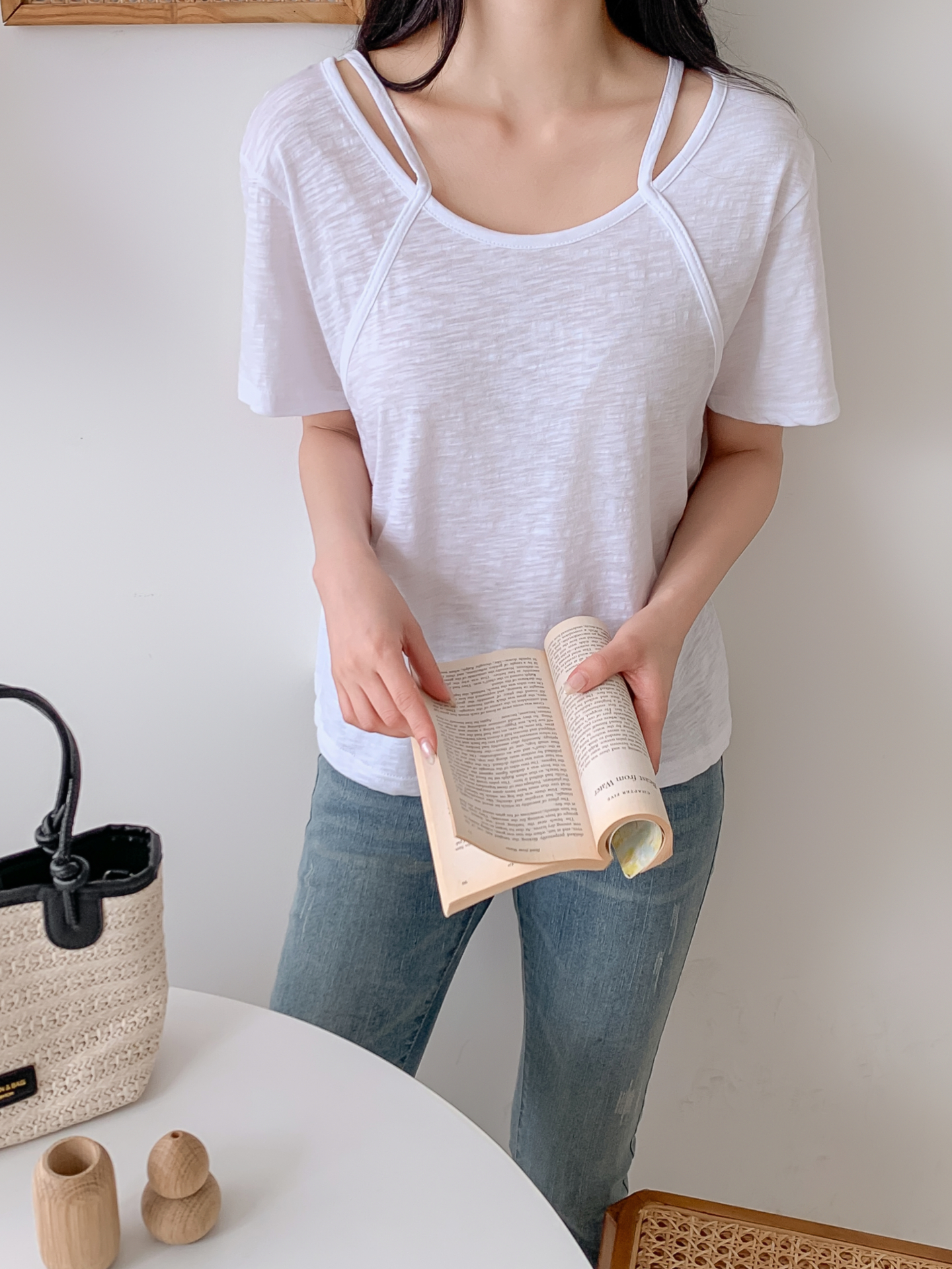 コットンスリムルーズ半袖Tシャツ | 詳細画像25
