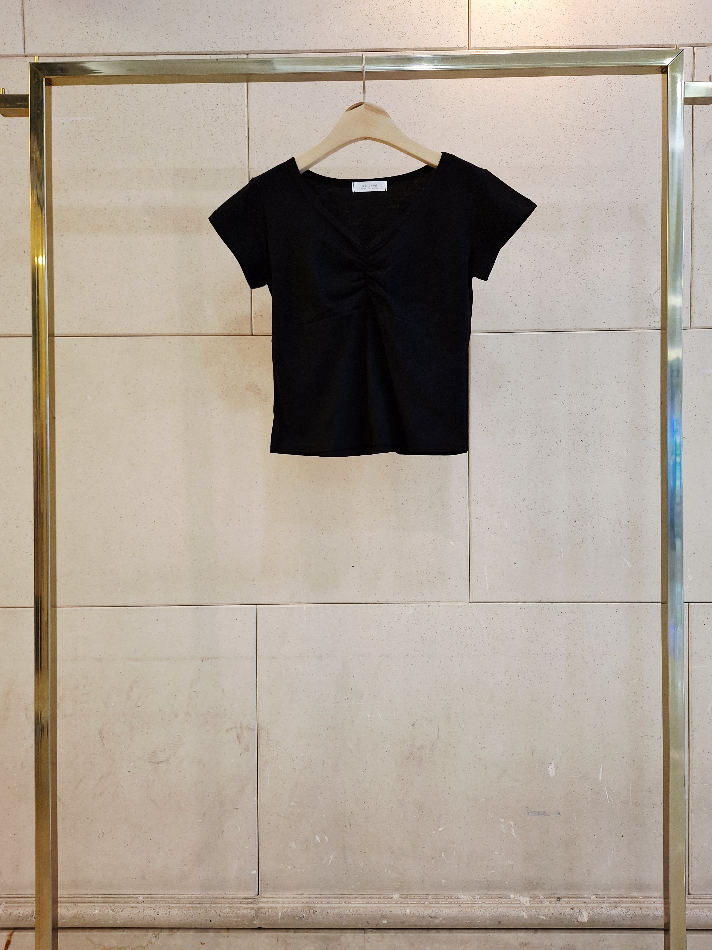 ラインスリム半袖ギャザーTシャツ | 詳細画像3